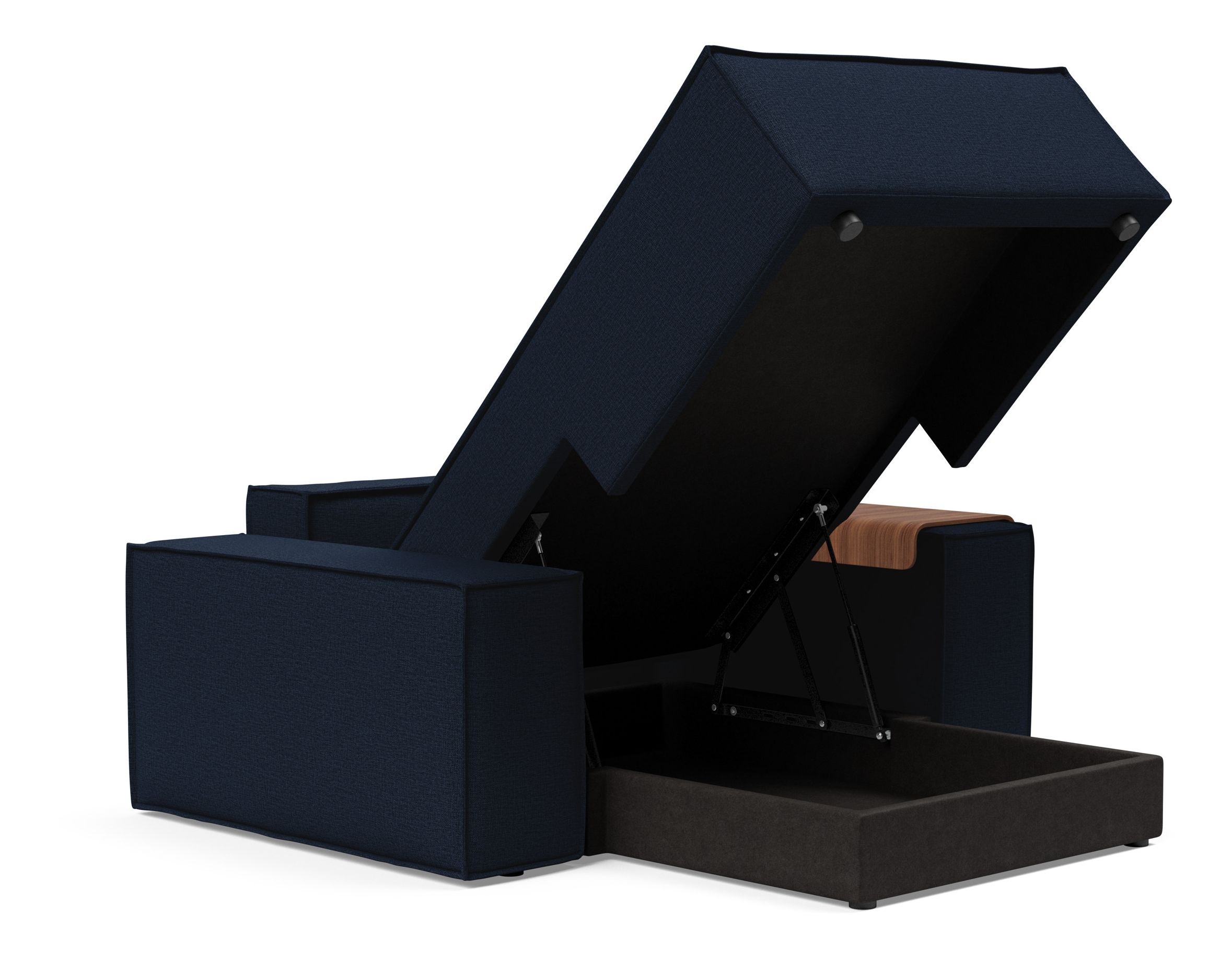 Newilla Storage Lounger Chair w/ Wide Arm Rests