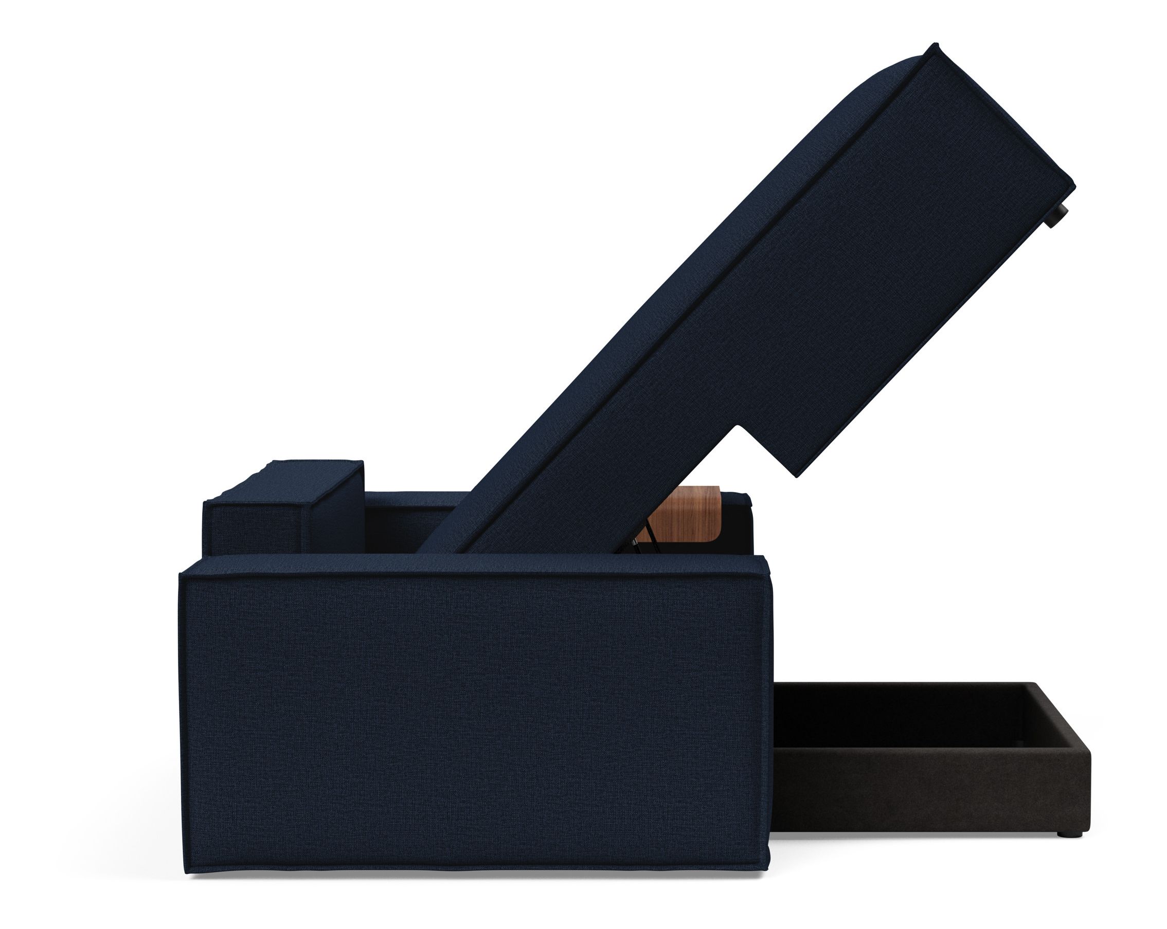 Newilla Storage Lounger Chair w/ Wide Arm Rests