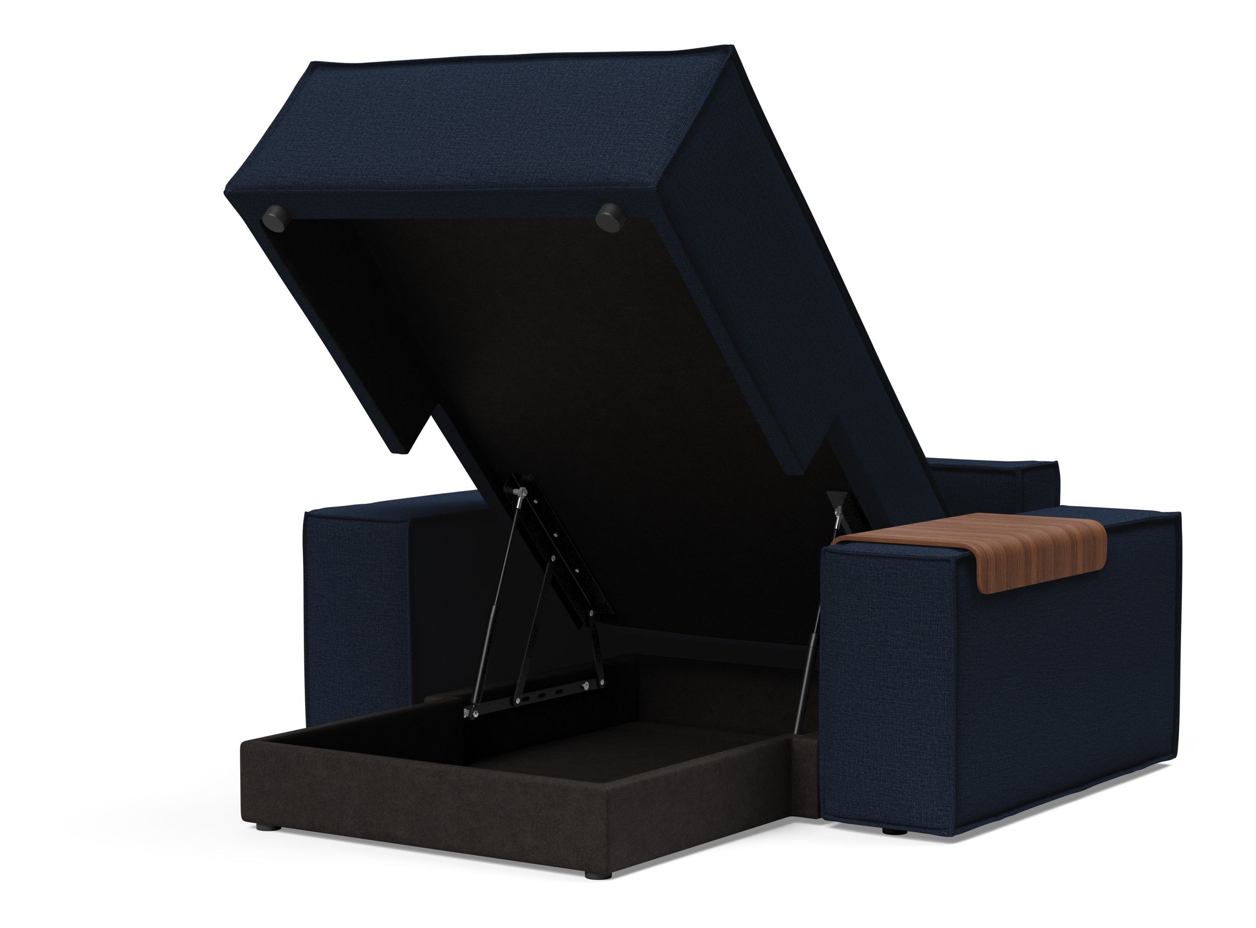 Newilla Storage Lounger Chair w/ Wide Arm Rests