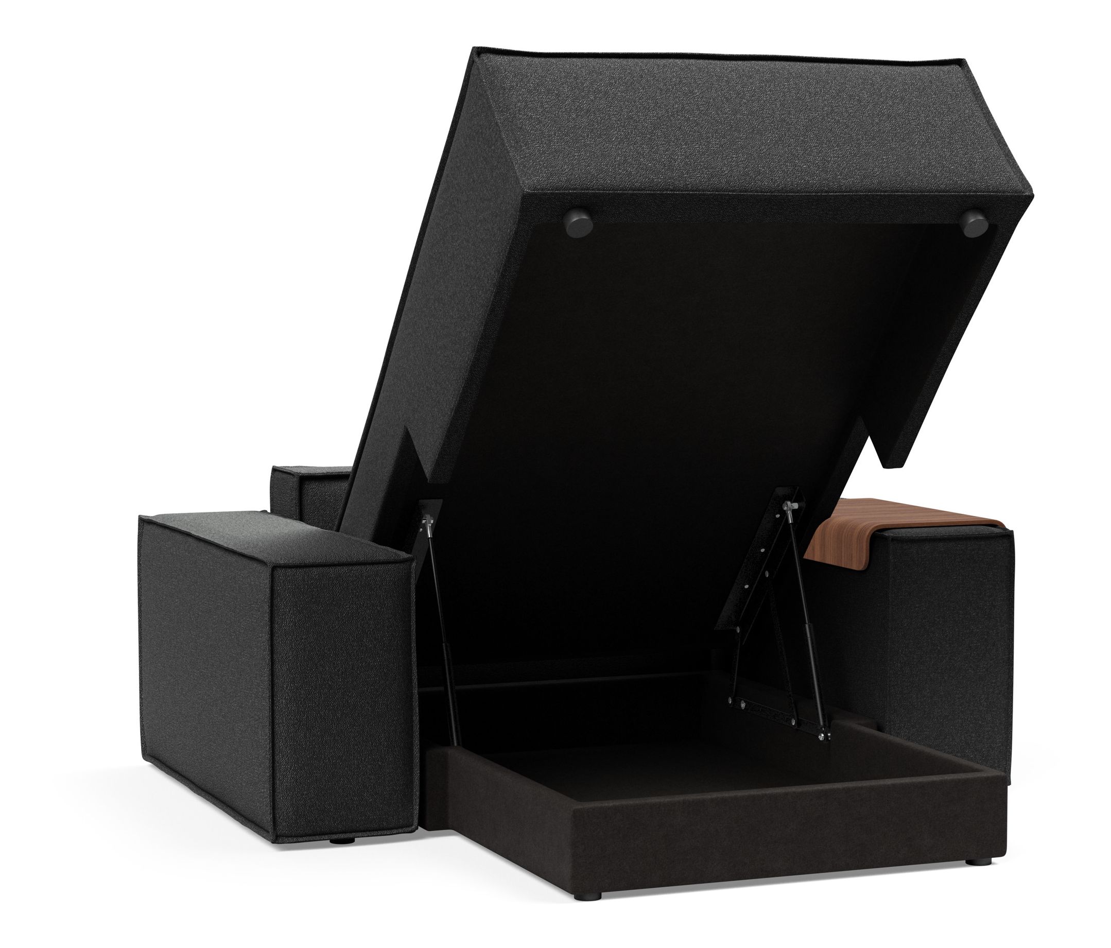 Newilla Storage Lounger Chair w/ Wide Arm Rests