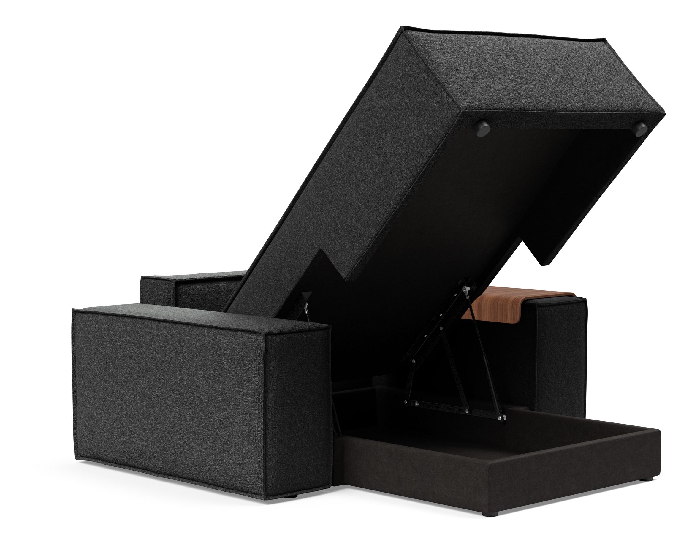 Newilla Storage Lounger Chair w/ Wide Arm Rests
