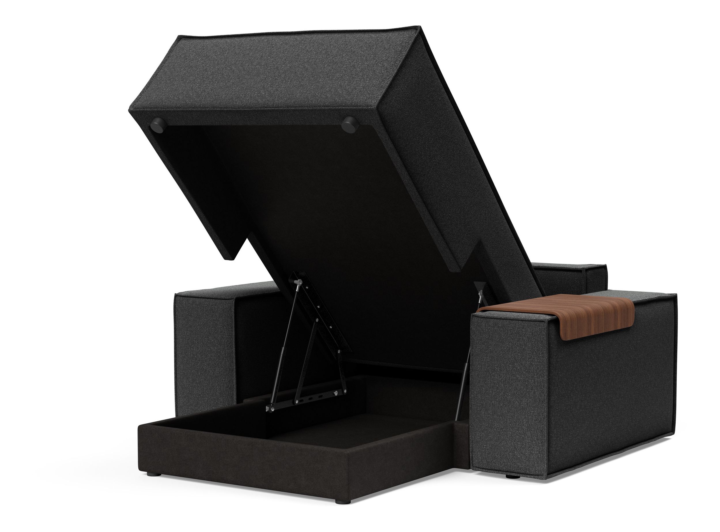 Newilla Storage Lounger Chair w/ Wide Arm Rests