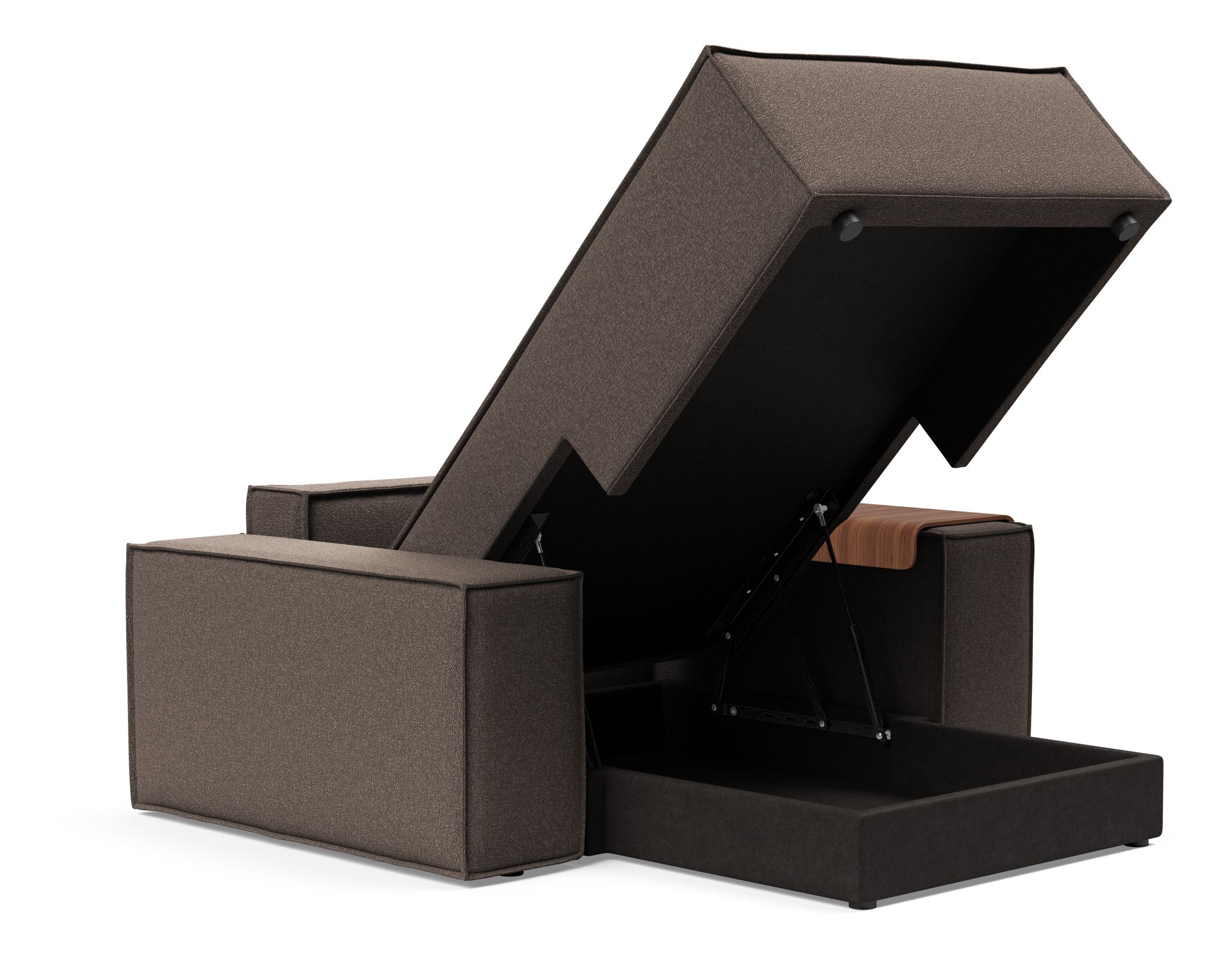 Newilla Storage Lounger Chair w/ Wide Arm Rests
