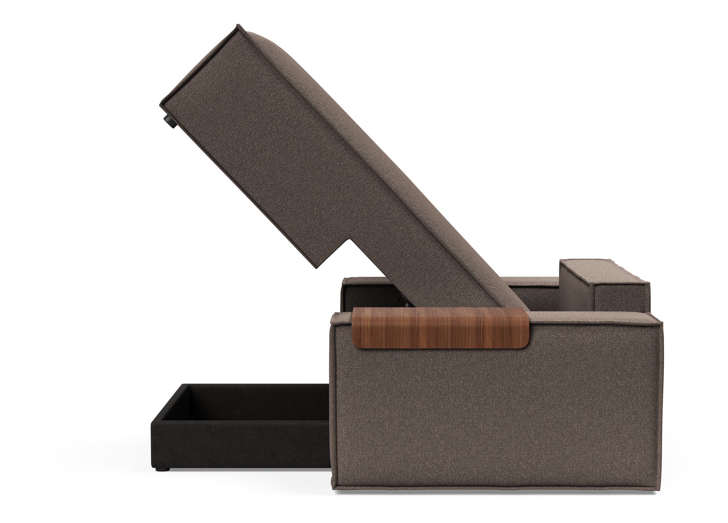 Newilla Storage Lounger Chair w/ Wide Arm Rests