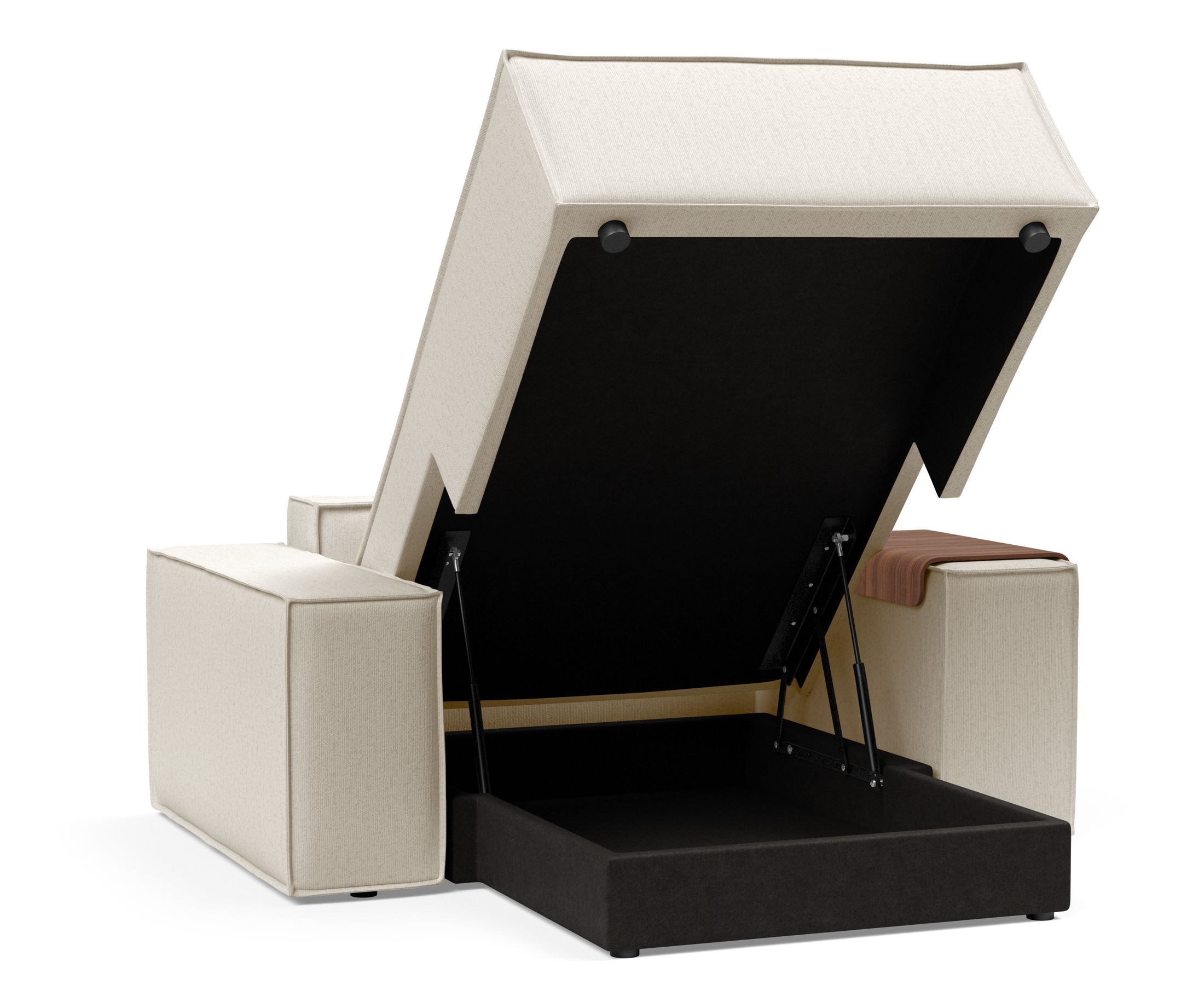 Newilla Storage Lounger Chair w/ Wide Arm Rests
