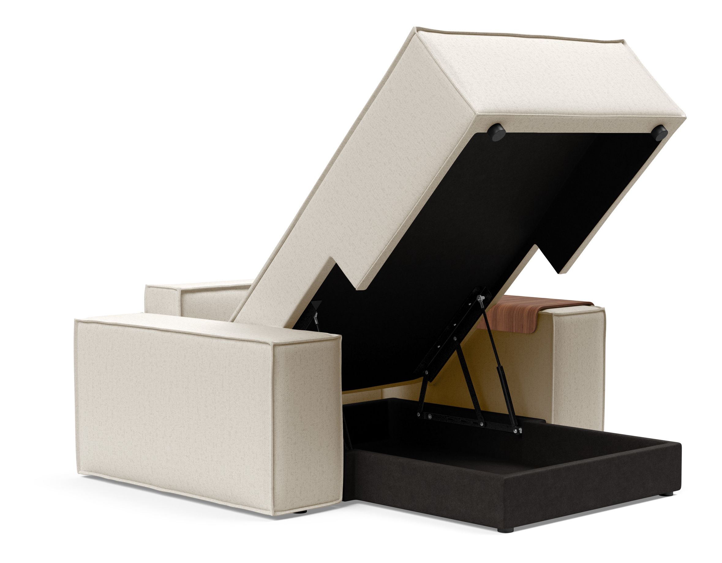 Newilla Storage Lounger Chair w/ Wide Arm Rests