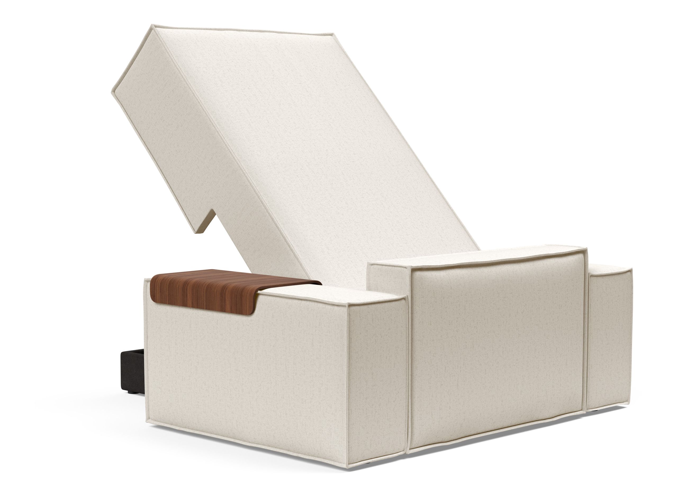 Newilla Storage Lounger Chair w/ Wide Arm Rests