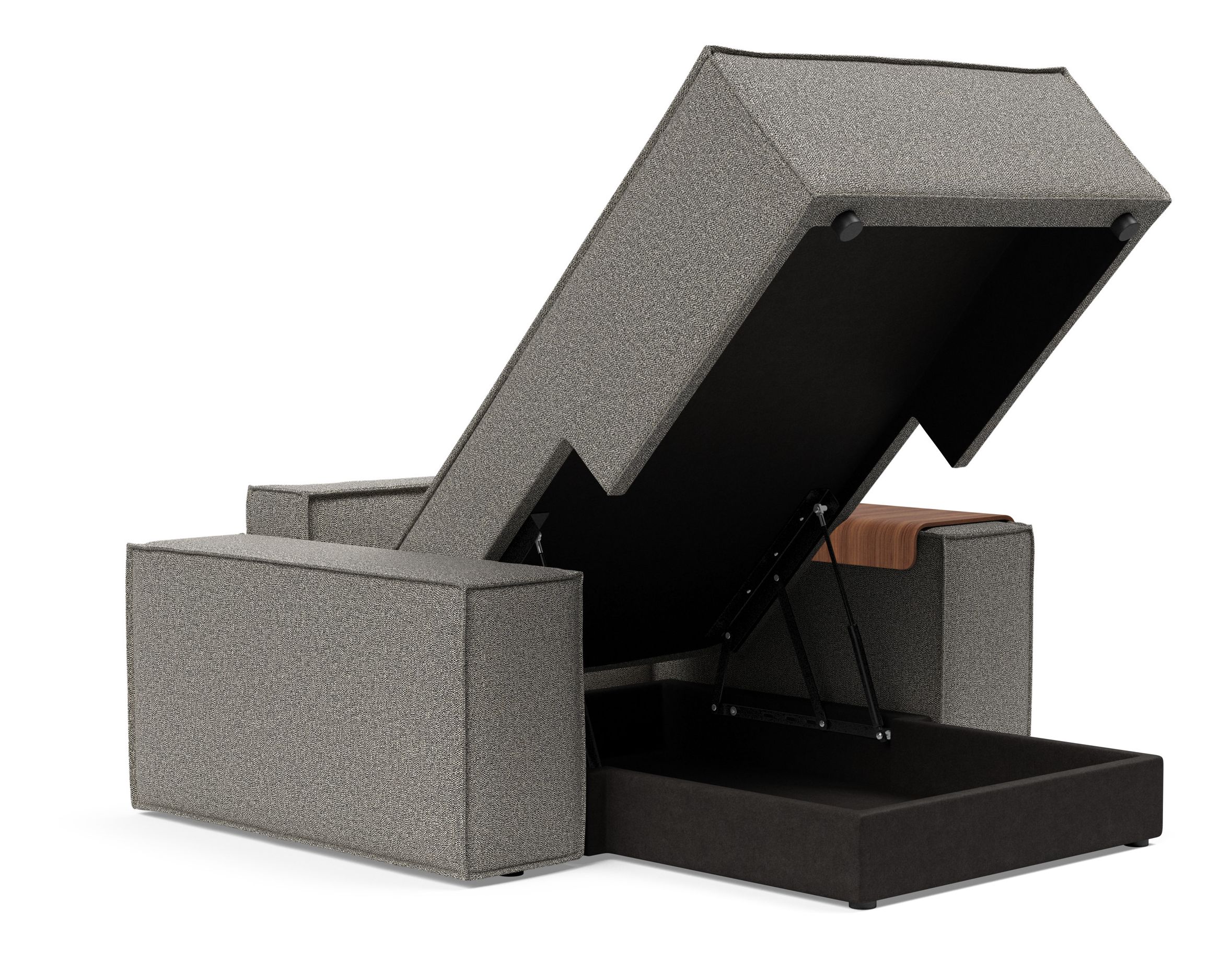 Newilla Storage Lounger Chair w/ Wide Arm Rests