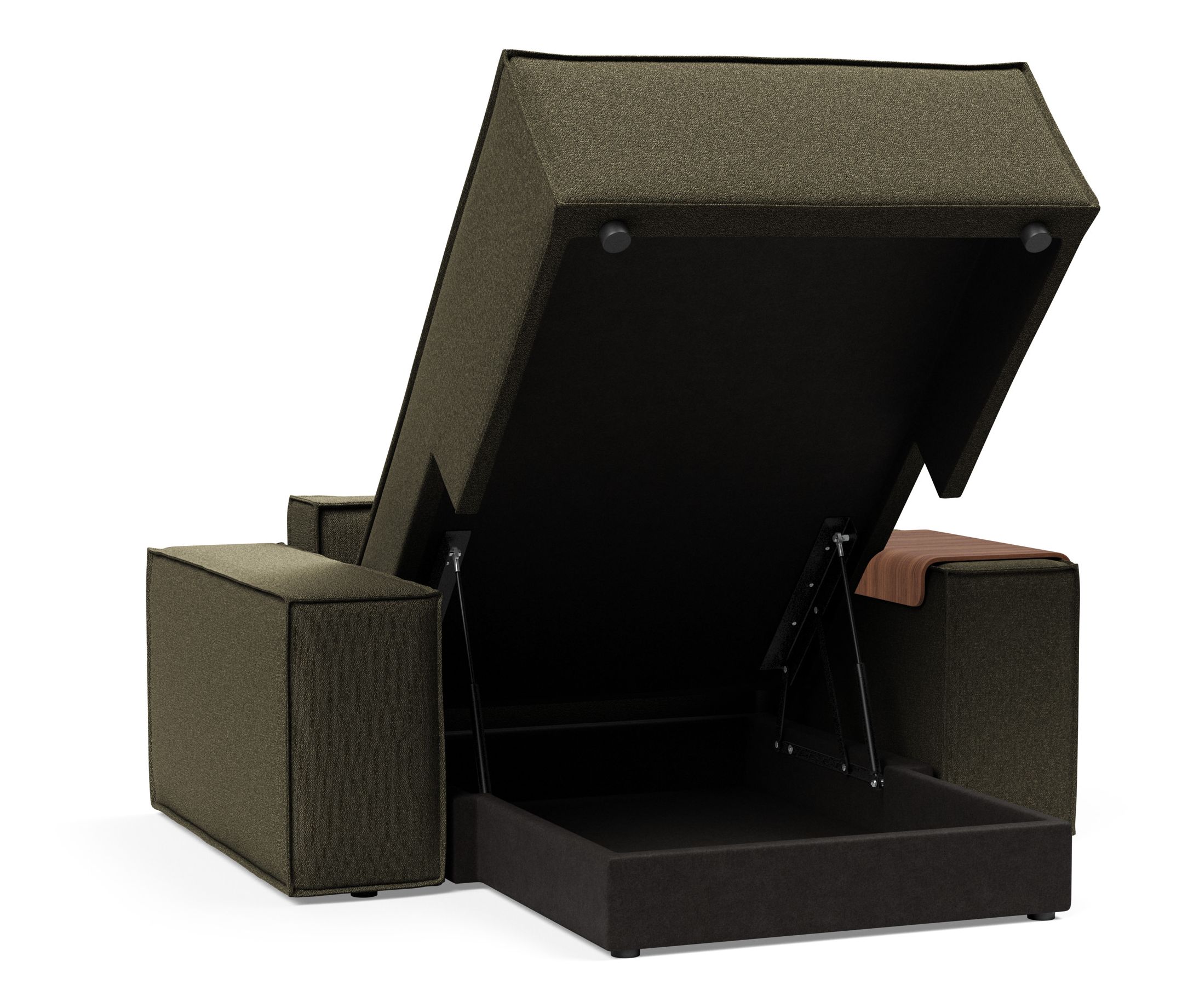 Newilla Storage Lounger Chair w/ Wide Arm Rests