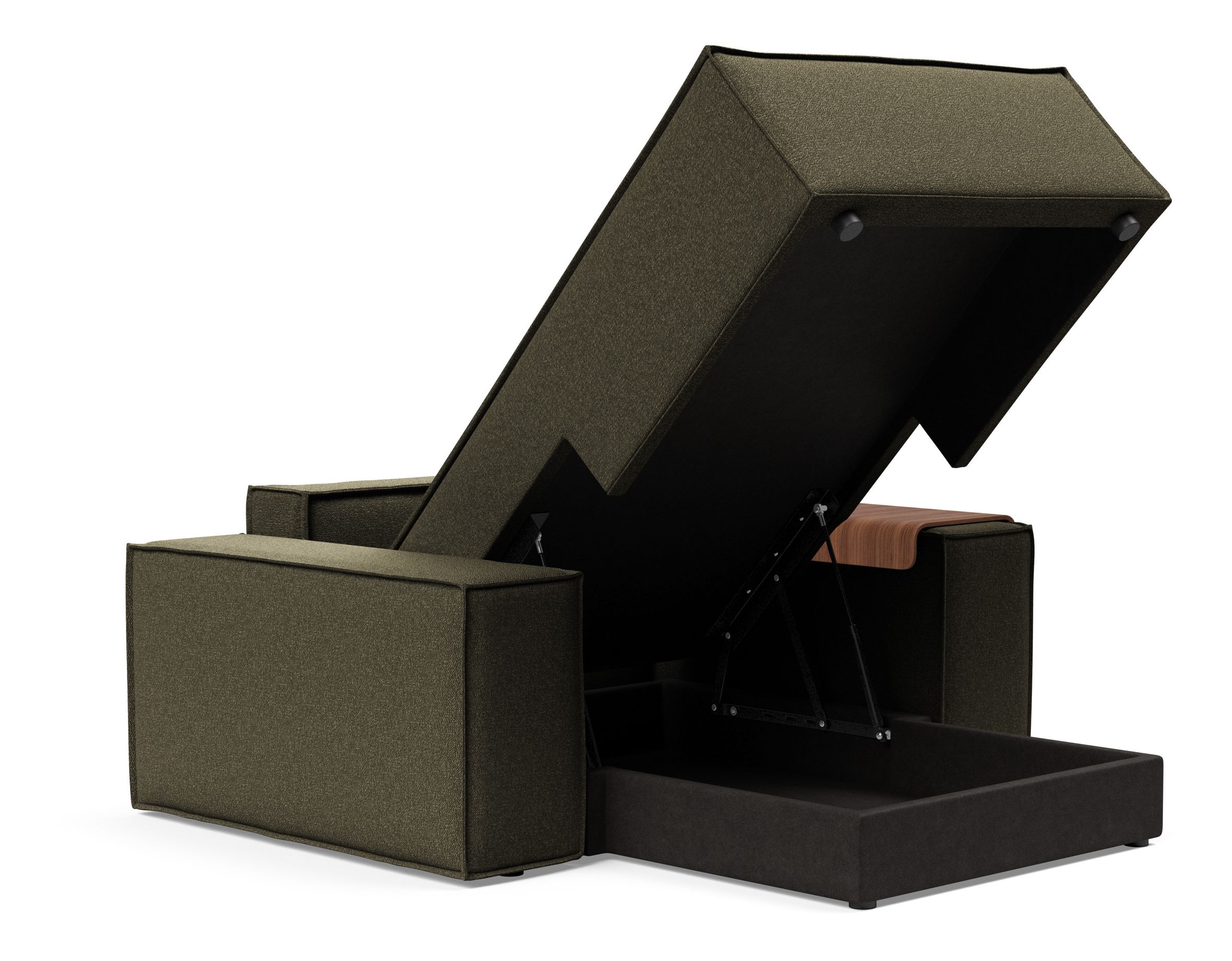 Newilla Storage Lounger Chair w/ Wide Arm Rests