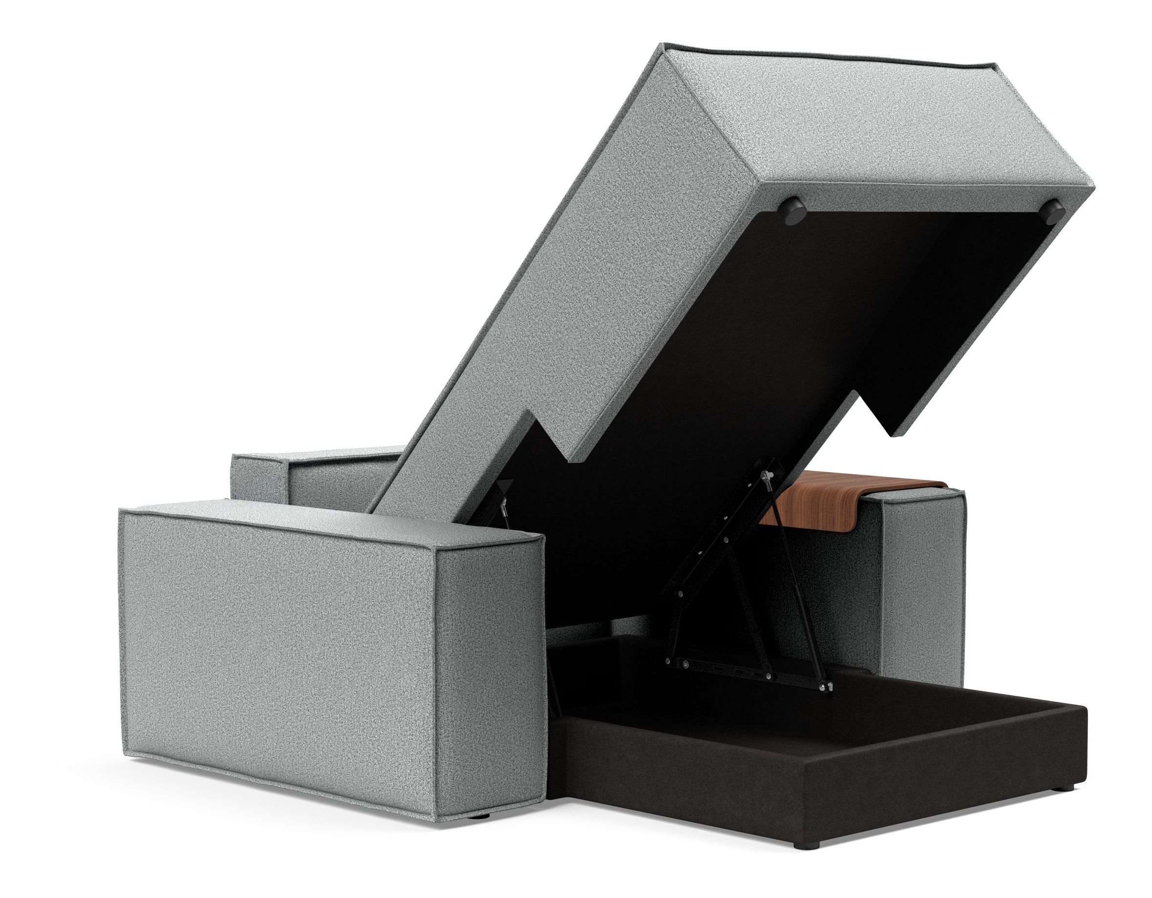 Newilla Storage Lounger Chair w/ Wide Arm Rests