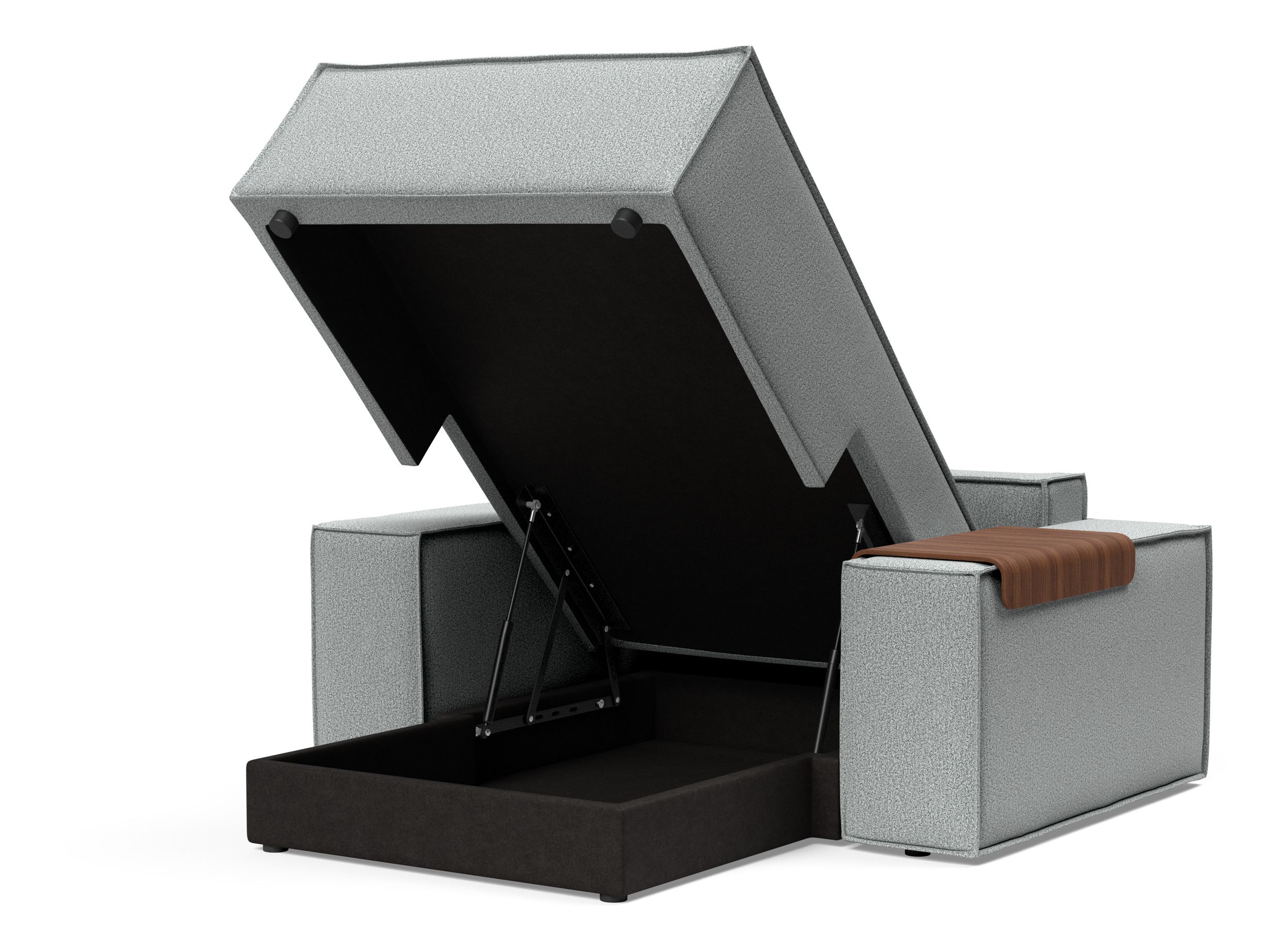 Newilla Storage Lounger Chair w/ Wide Arm Rests