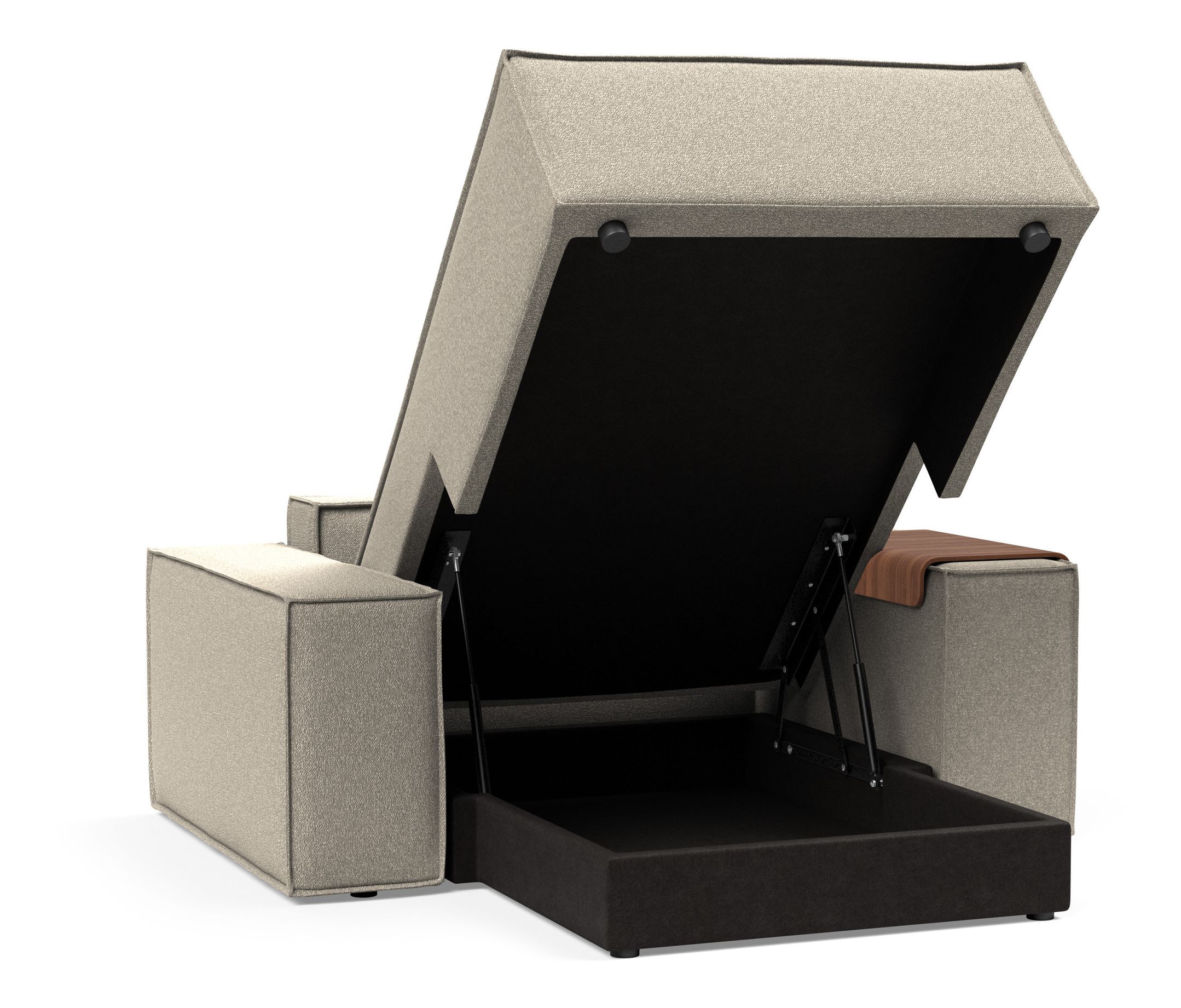 Newilla Storage Lounger Chair w/ Wide Arm Rests