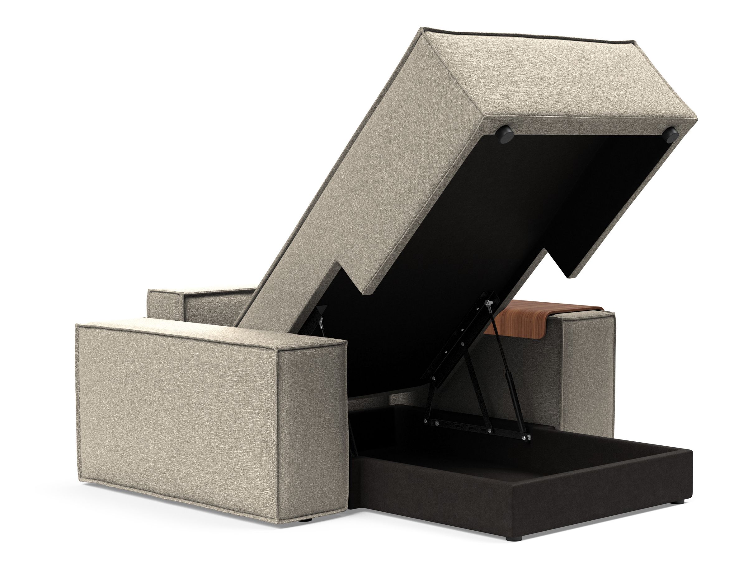 Newilla Storage Lounger Chair w/ Wide Arm Rests