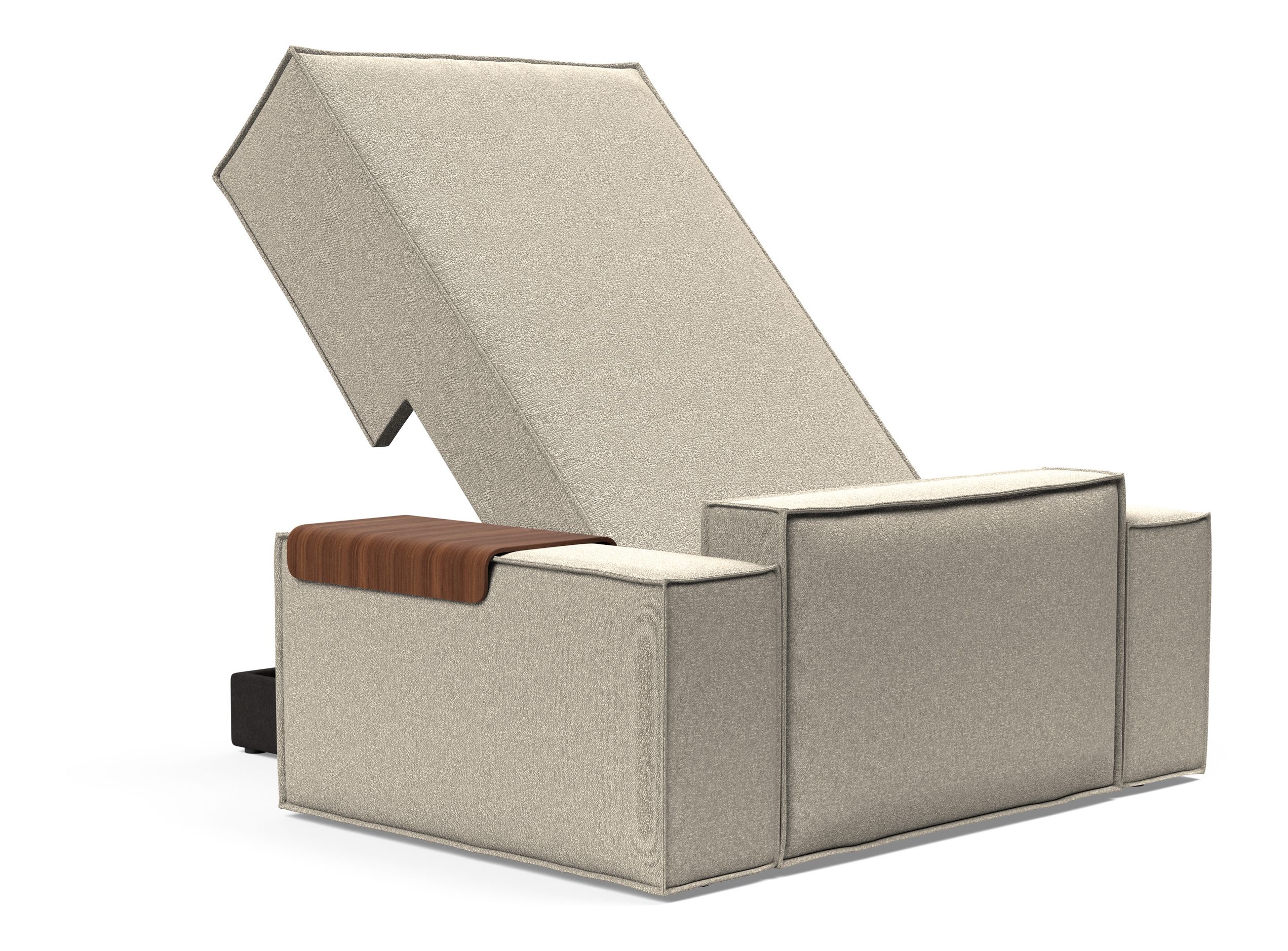 Newilla Storage Lounger Chair w/ Wide Arm Rests