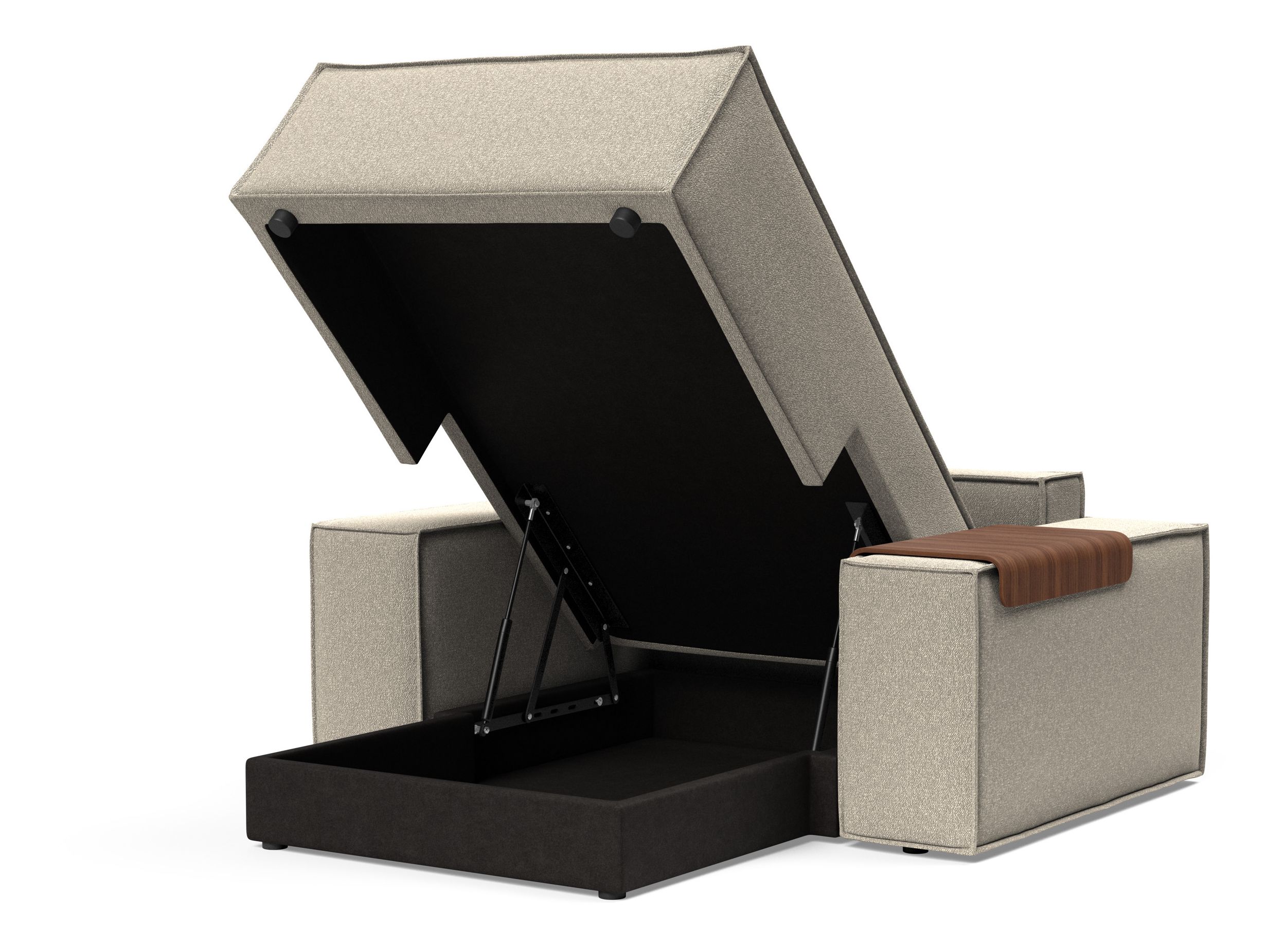 Newilla Storage Lounger Chair w/ Wide Arm Rests