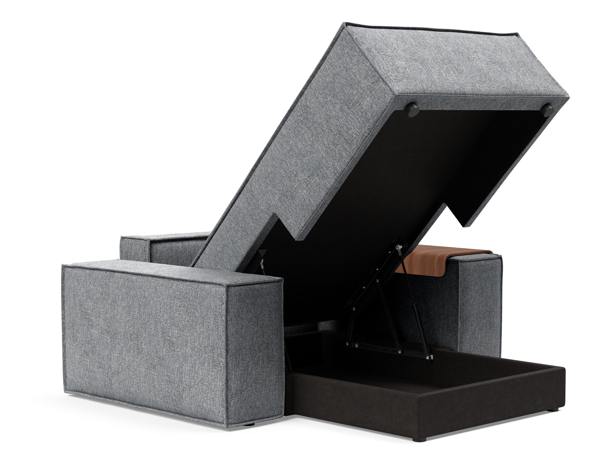 Newilla Storage Lounger Chair w/ Wide Arm Rests