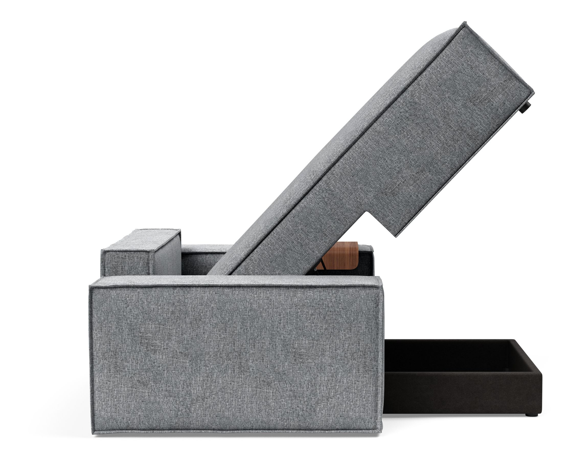 Newilla Storage Lounger Chair w/ Wide Arm Rests
