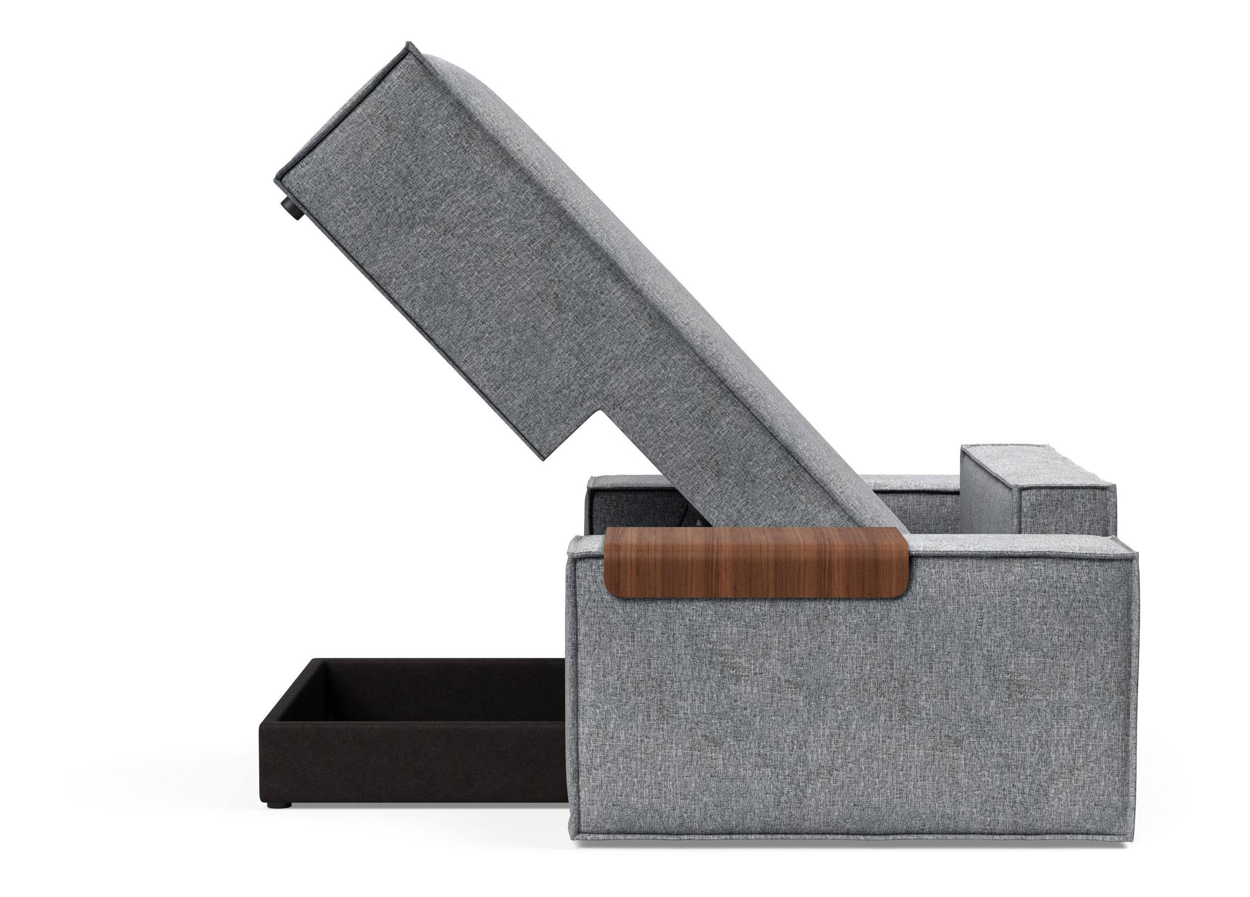 Newilla Storage Lounger Chair w/ Wide Arm Rests