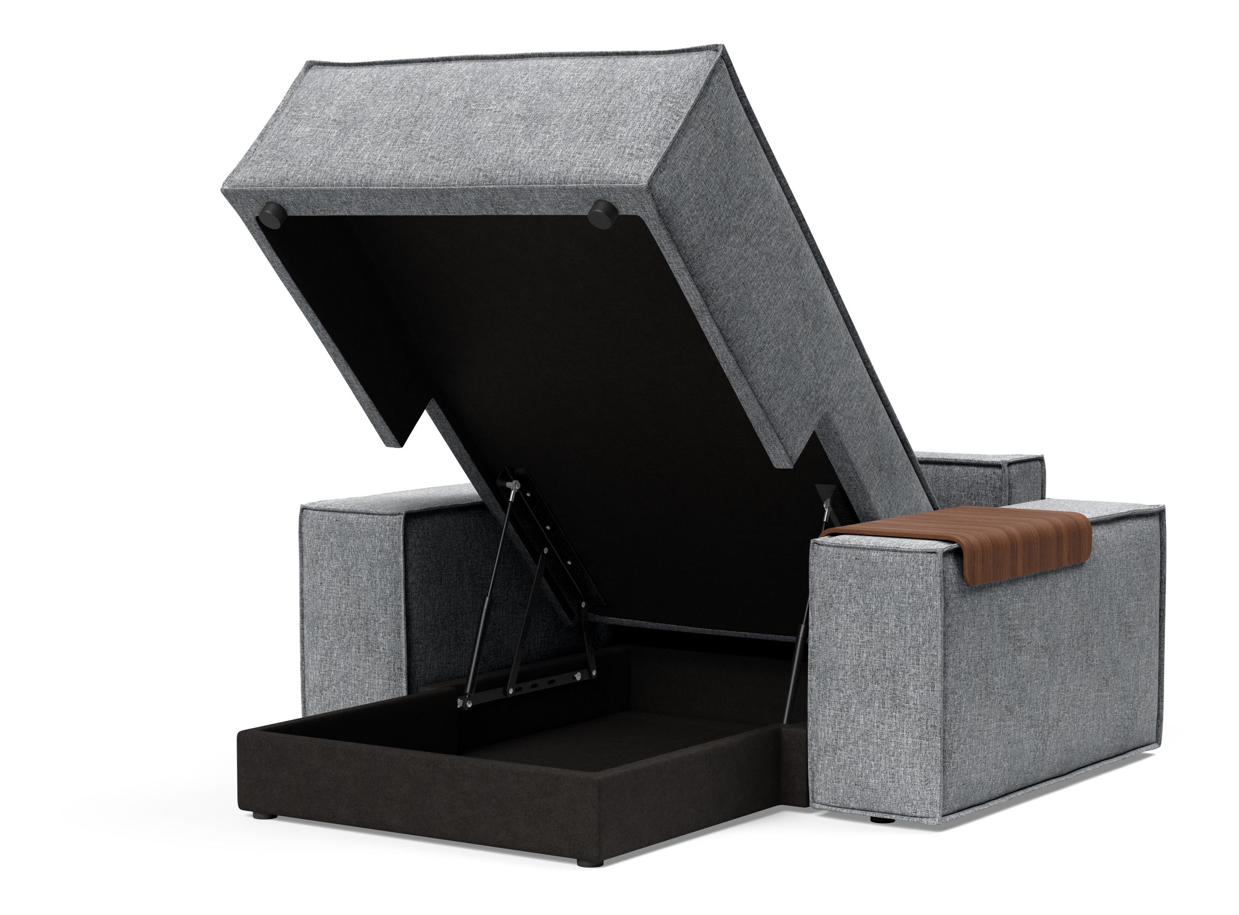 Newilla Storage Lounger Chair w/ Wide Arm Rests