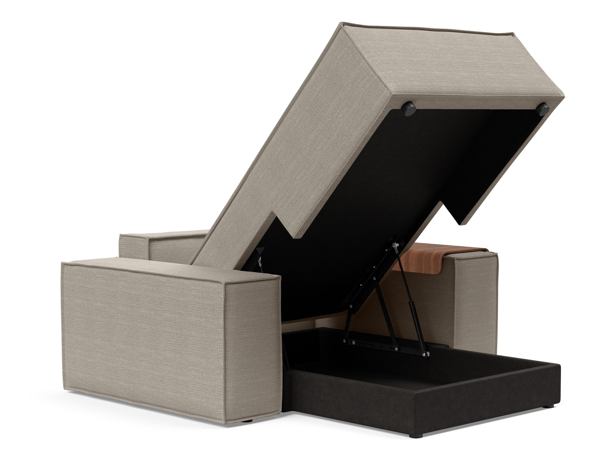 Newilla Storage Lounger Chair w/ Wide Arm Rests