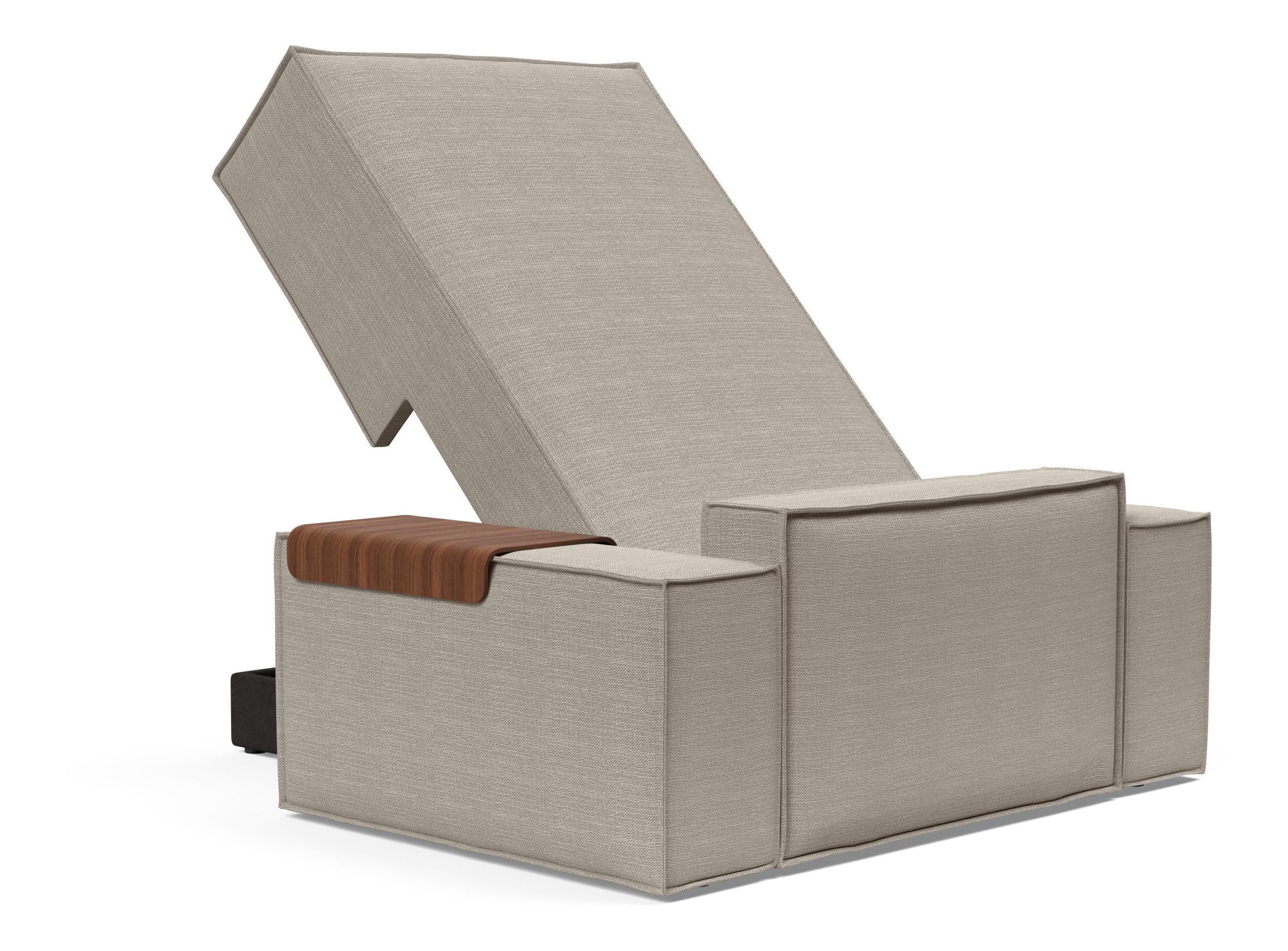 Newilla Storage Lounger Chair w/ Wide Arm Rests