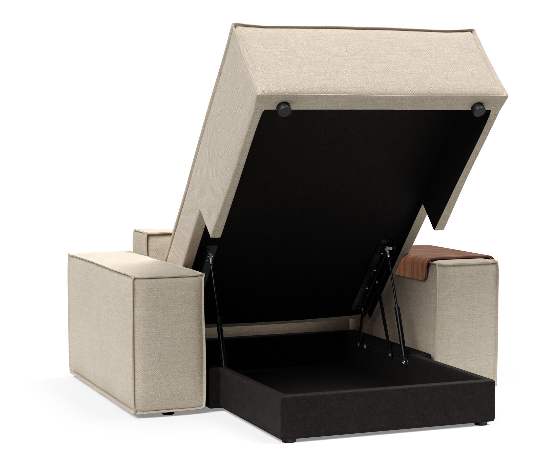 Newilla Storage Lounger Chair w/ Wide Arm Rests
