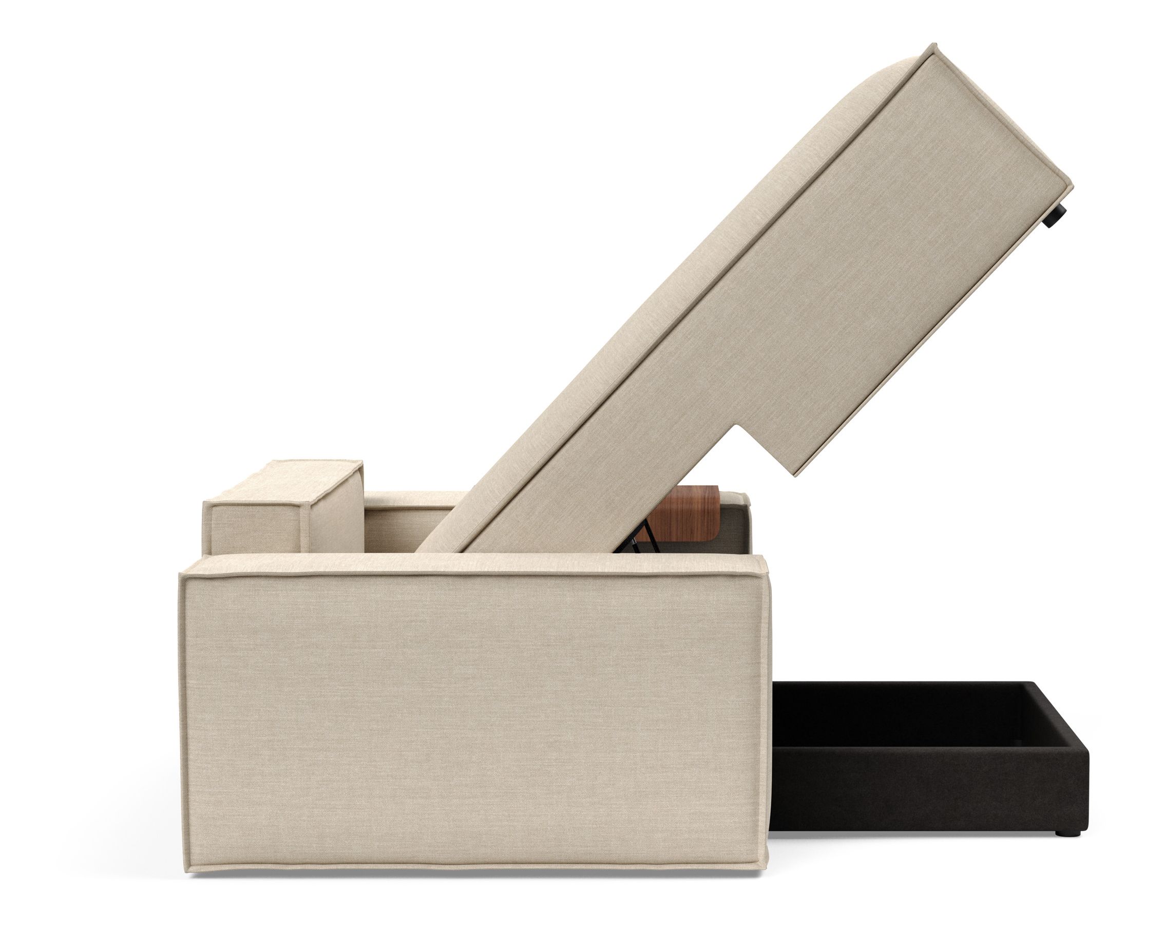 Newilla Storage Lounger Chair w/ Wide Arm Rests