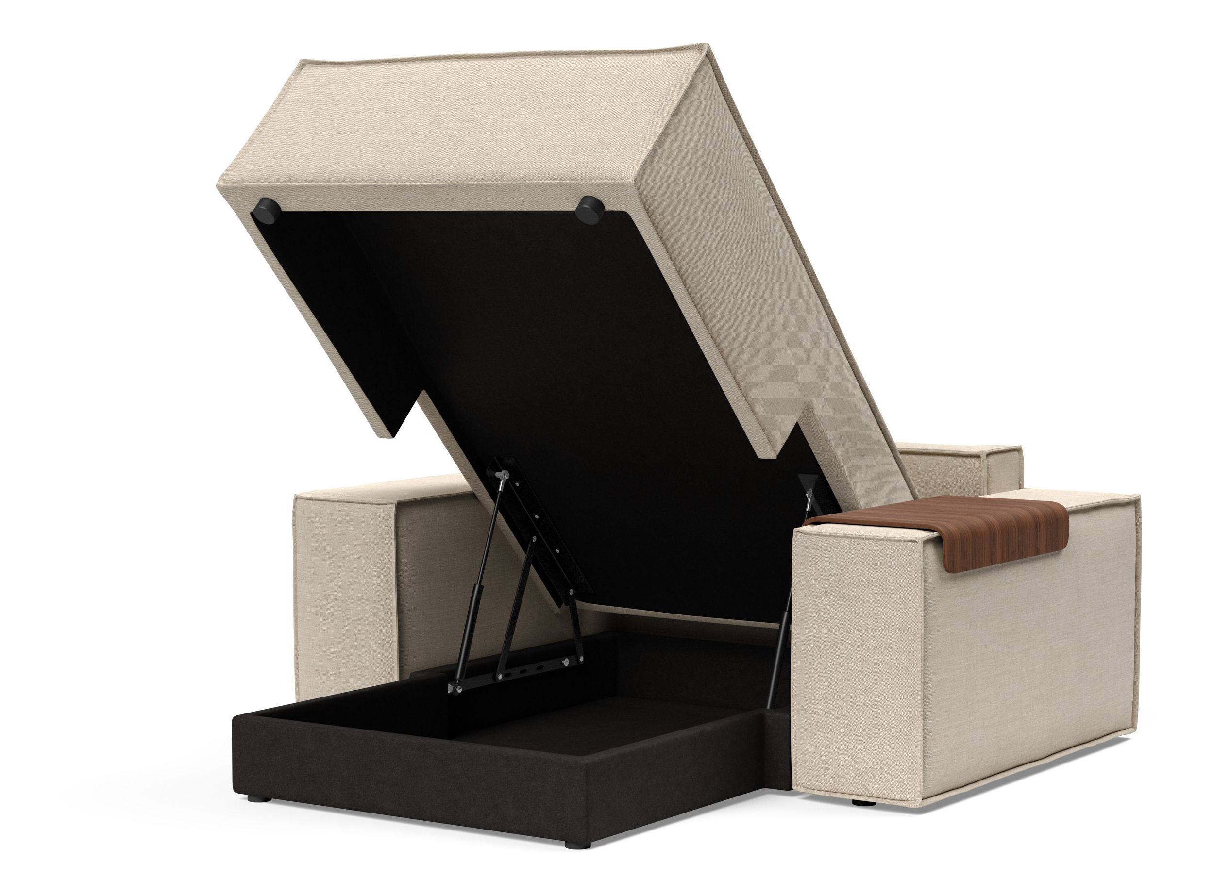 Newilla Storage Lounger Chair w/ Wide Arm Rests