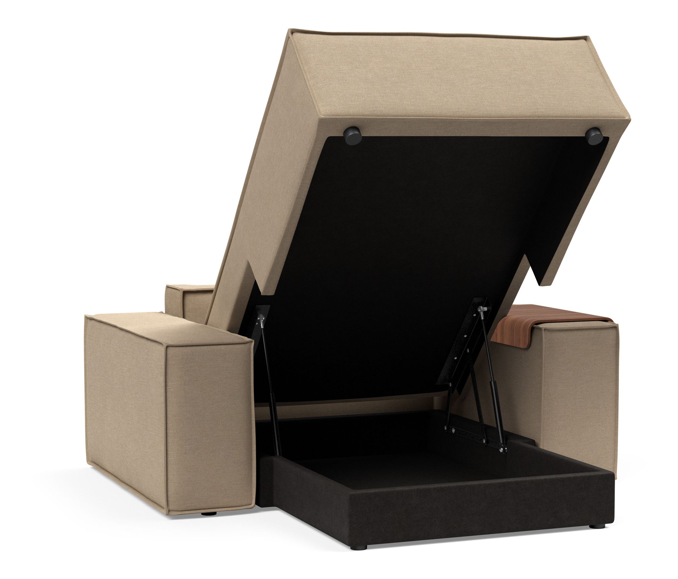 Newilla Storage Lounger Chair w/ Wide Arm Rests