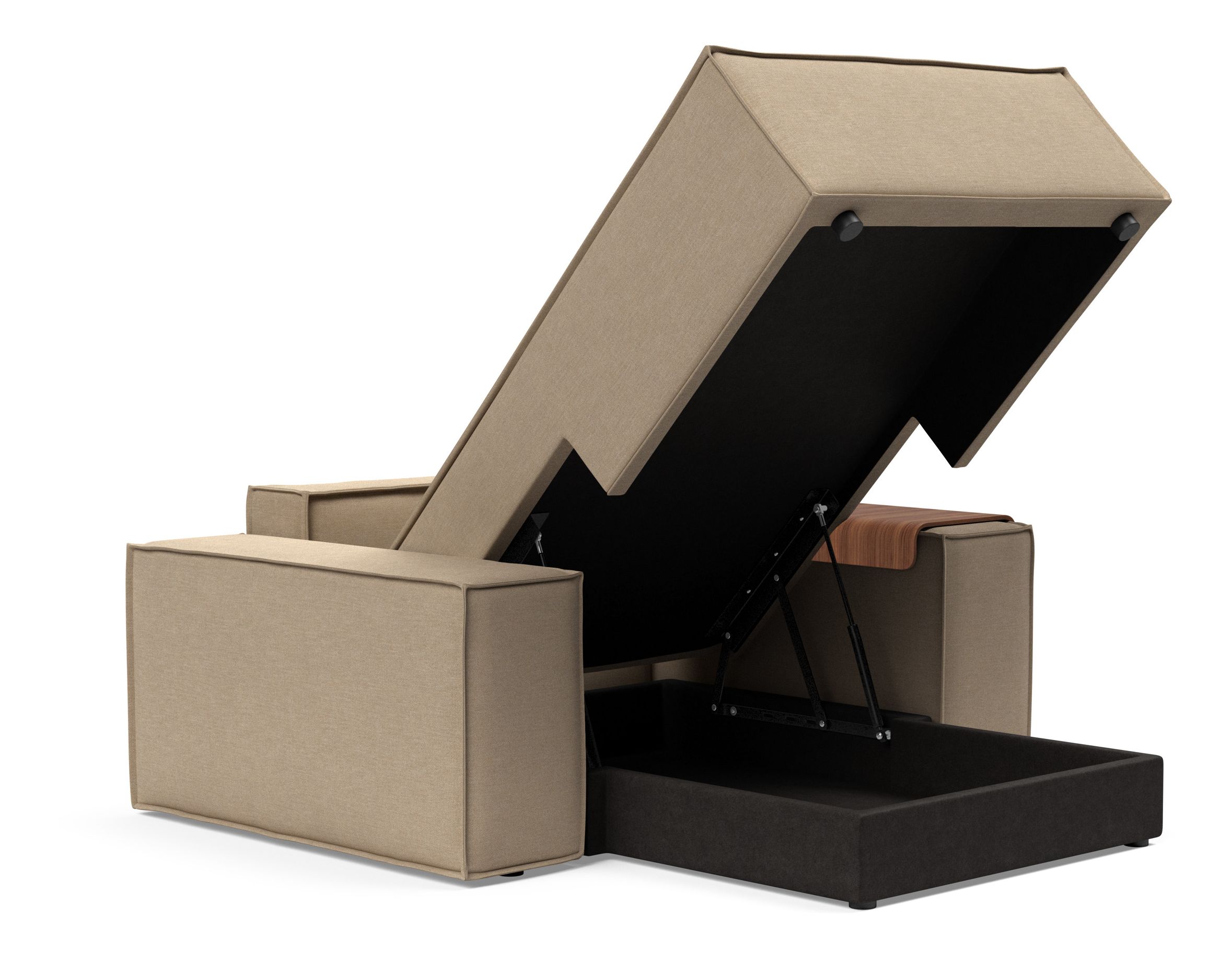 Newilla Storage Lounger Chair w/ Wide Arm Rests