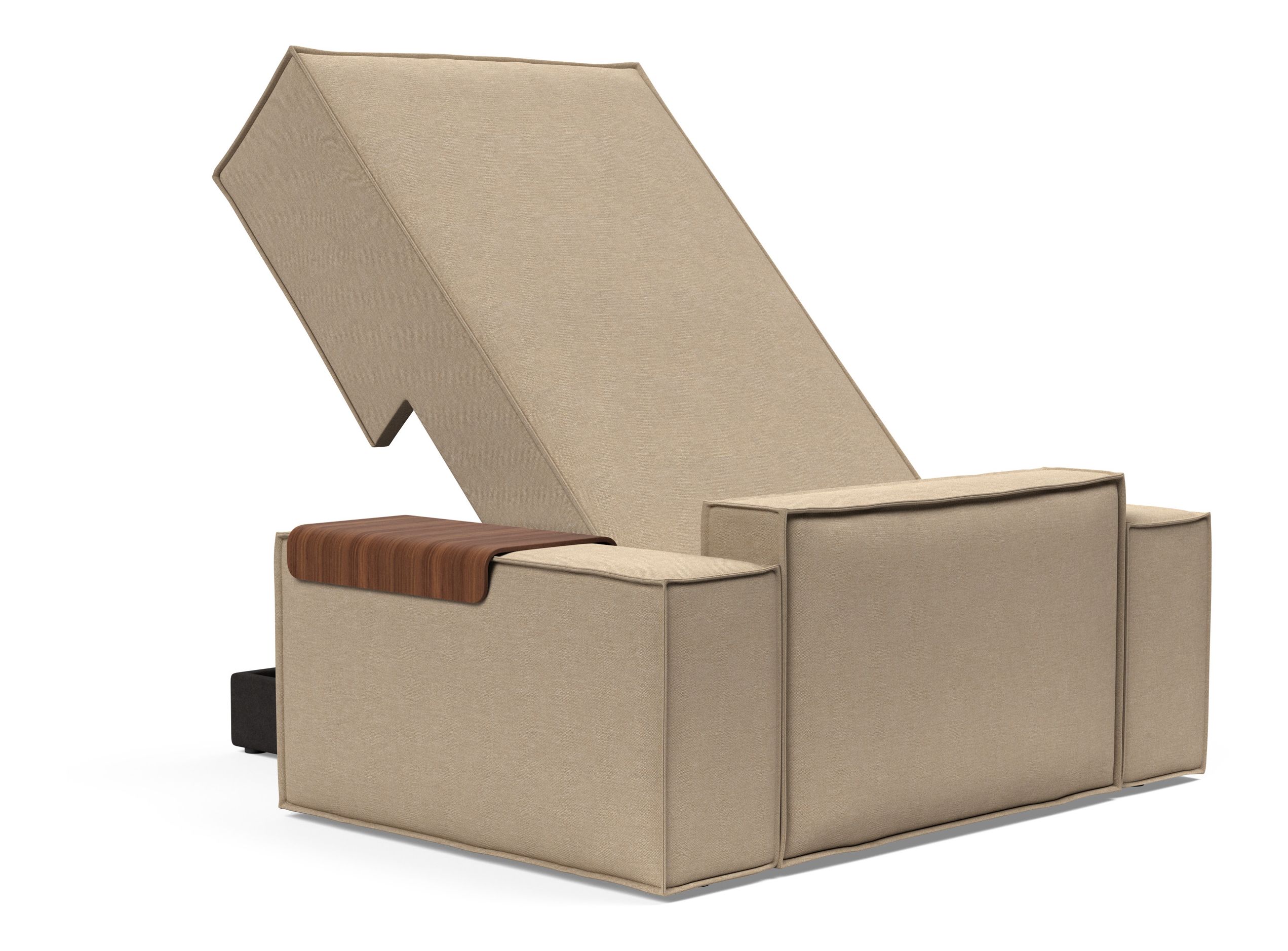 Newilla Storage Lounger Chair w/ Wide Arm Rests