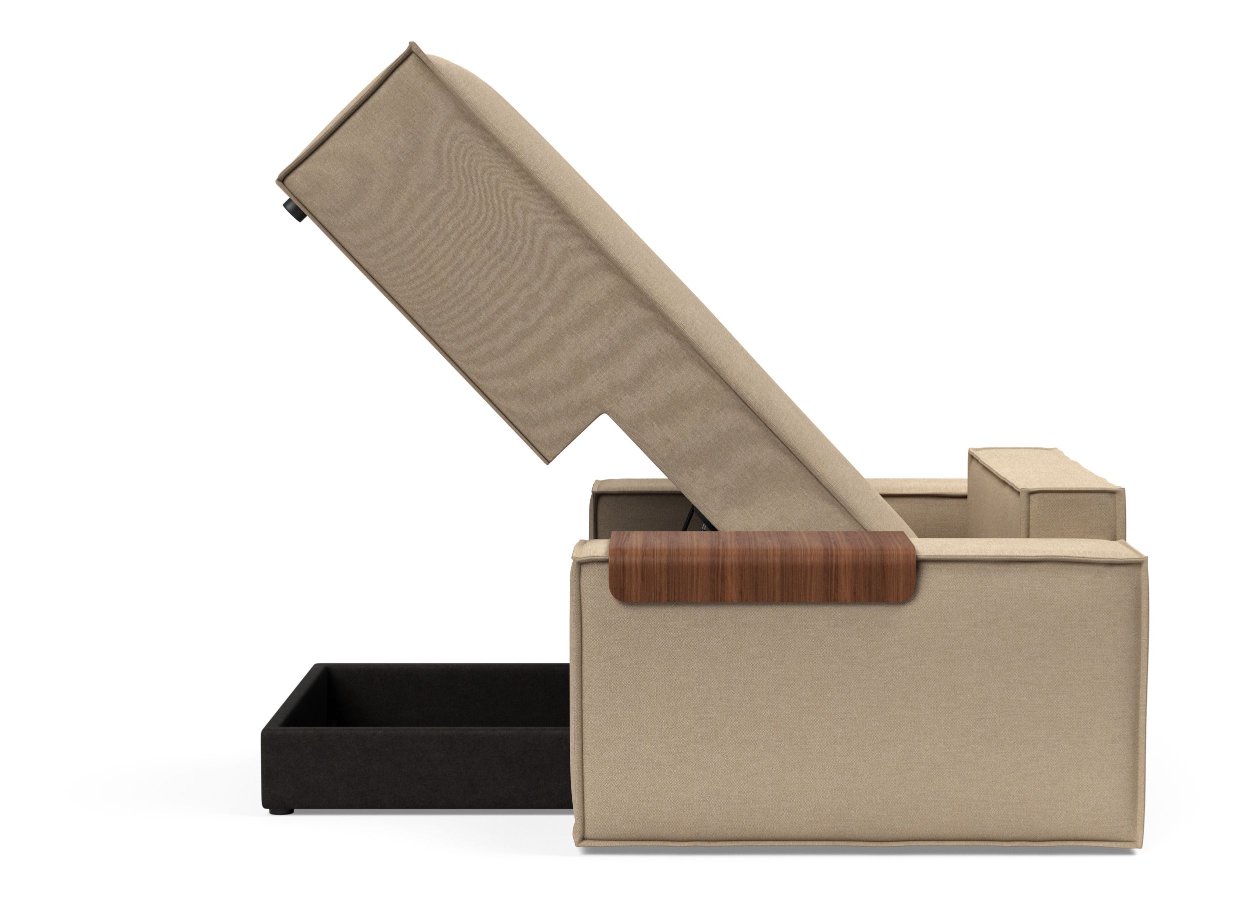 Newilla Storage Lounger Chair w/ Wide Arm Rests