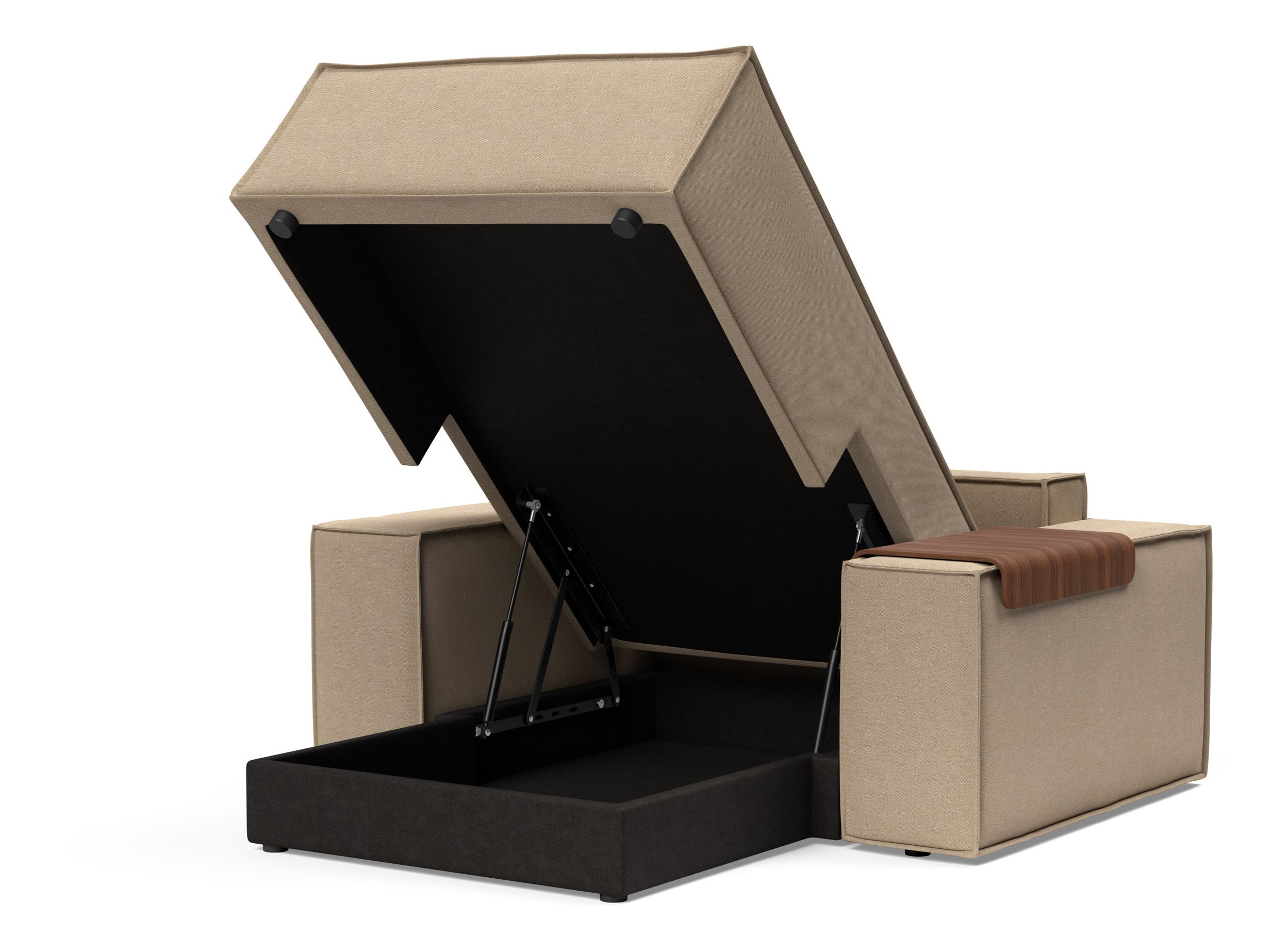 Newilla Storage Lounger Chair w/ Wide Arm Rests