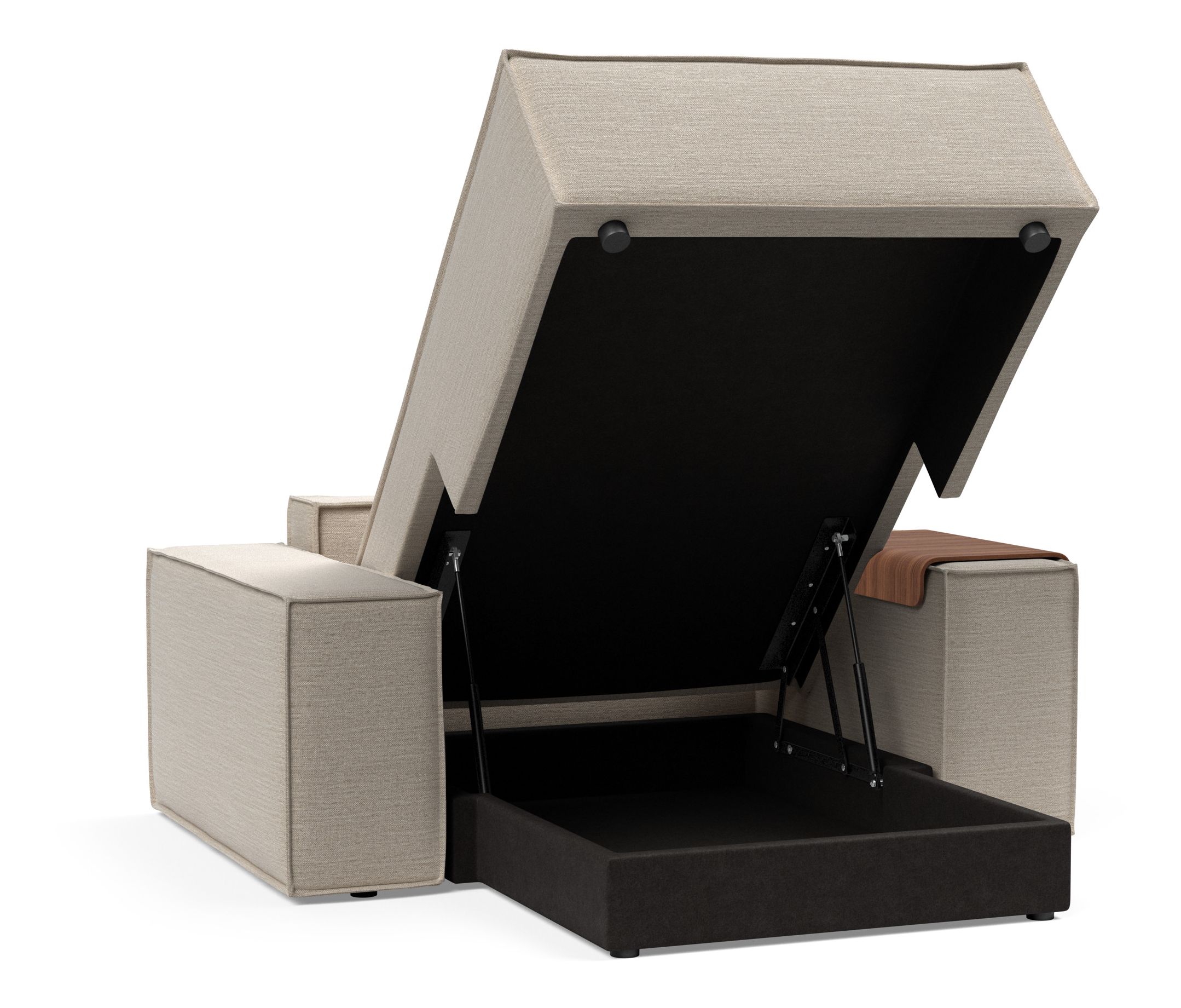 Newilla Storage Lounger Chair w/ Wide Arm Rests