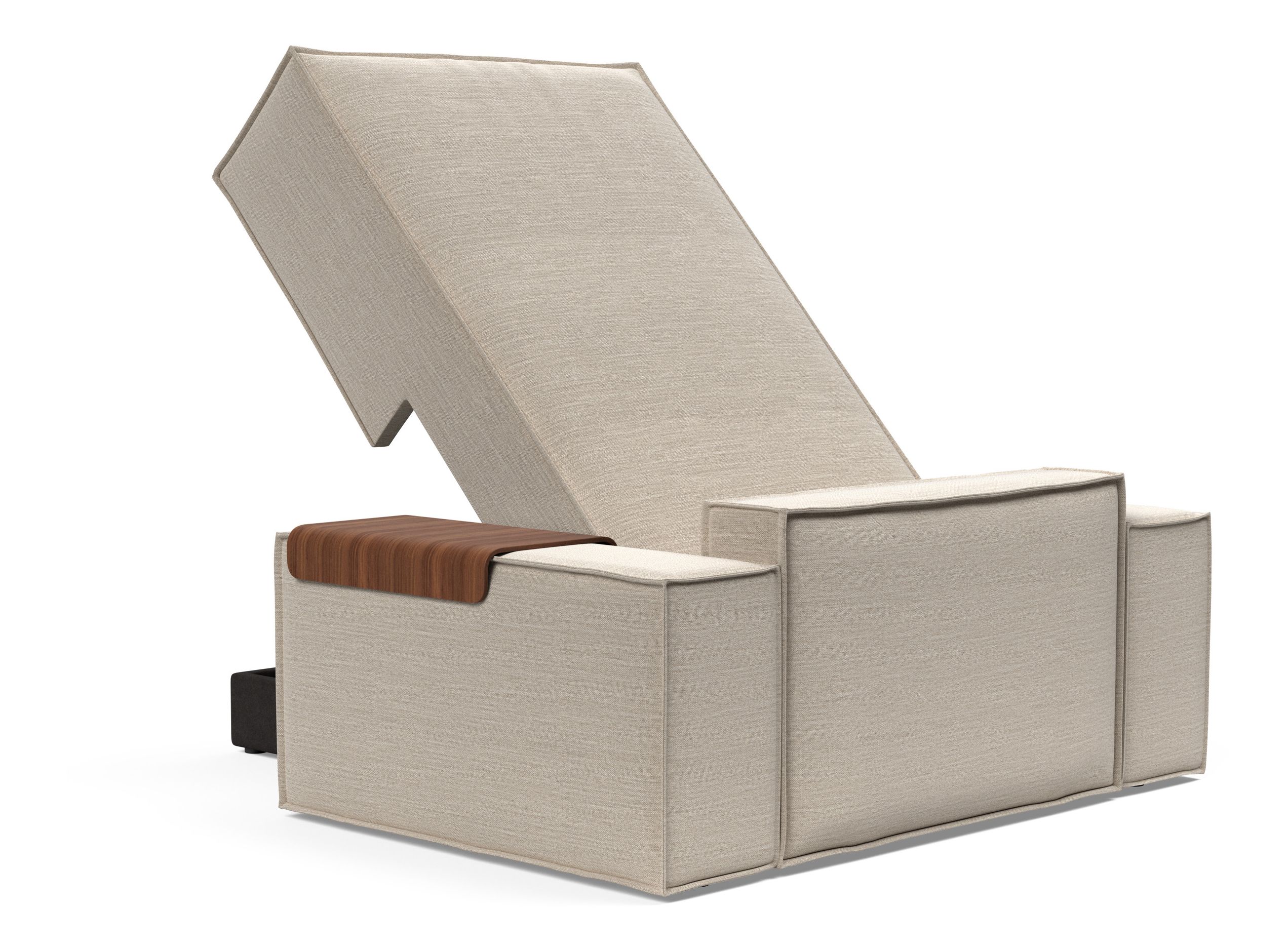 Newilla Storage Lounger Chair w/ Wide Arm Rests