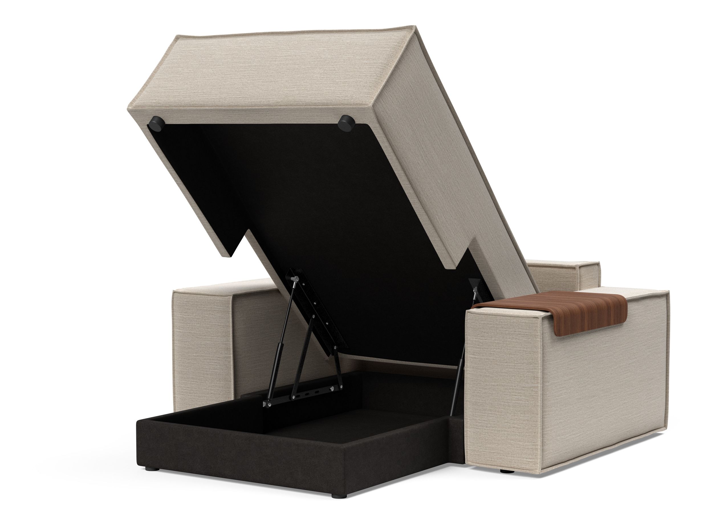 Newilla Storage Lounger Chair w/ Wide Arm Rests