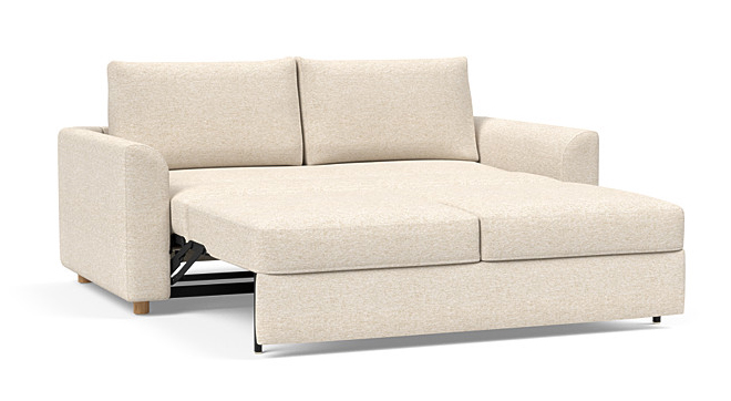 Neah Polyester Queen Sofa Bed w/Curved Arm Rests