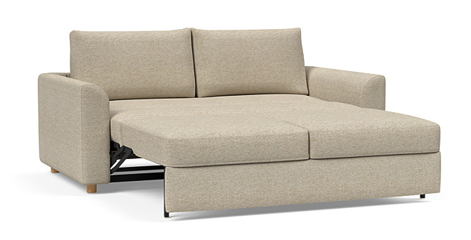Neah Polyester Queen Sofa Bed w/Curved Arm Rests