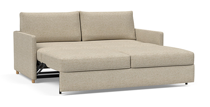 Neah Polyester King Sofa Bed w/Slim Arm Rests