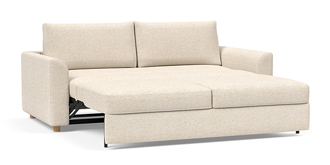 Neah Polyester King Sofa Bed w/Curved Arm Rests