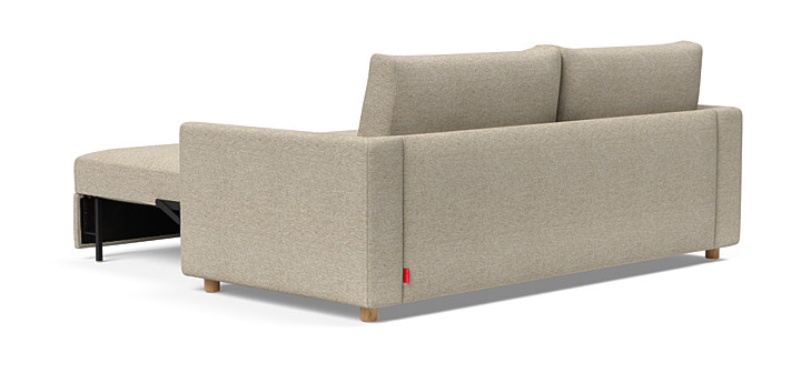 Neah Polyester King Sofa Bed w/Curved Arm Rests