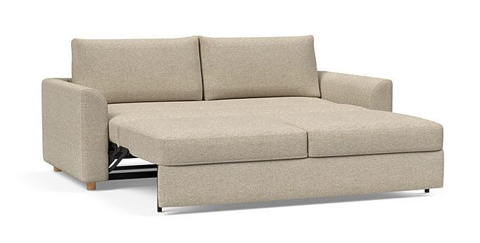 Neah Polyester King Sofa Bed w/Curved Arm Rests