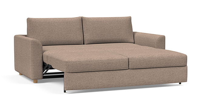 Neah Polyester King Sofa Bed w/Curved Arm Rests