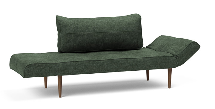 Zeal Deluxe Fabric Daybed w/Dark Wood Styletto Legs
