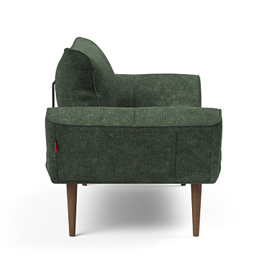 Zeal Deluxe Fabric Daybed w/Dark Wood Styletto Legs