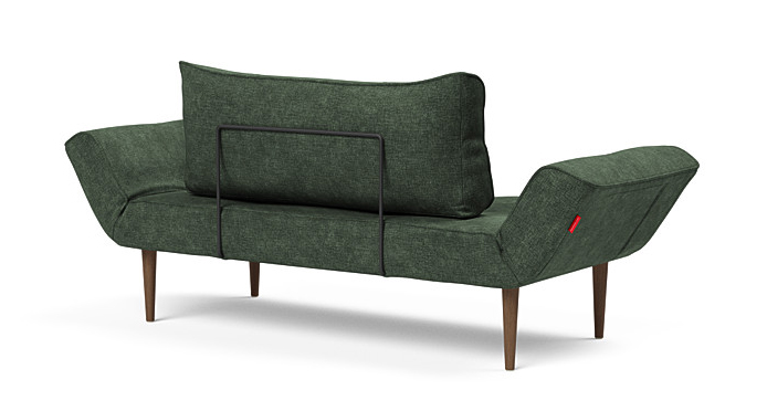 Zeal Deluxe Fabric Daybed w/Dark Wood Styletto Legs