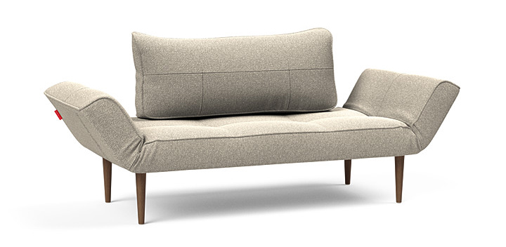 Zeal Deluxe Fabric Daybed w/Dark Wood Styletto Legs