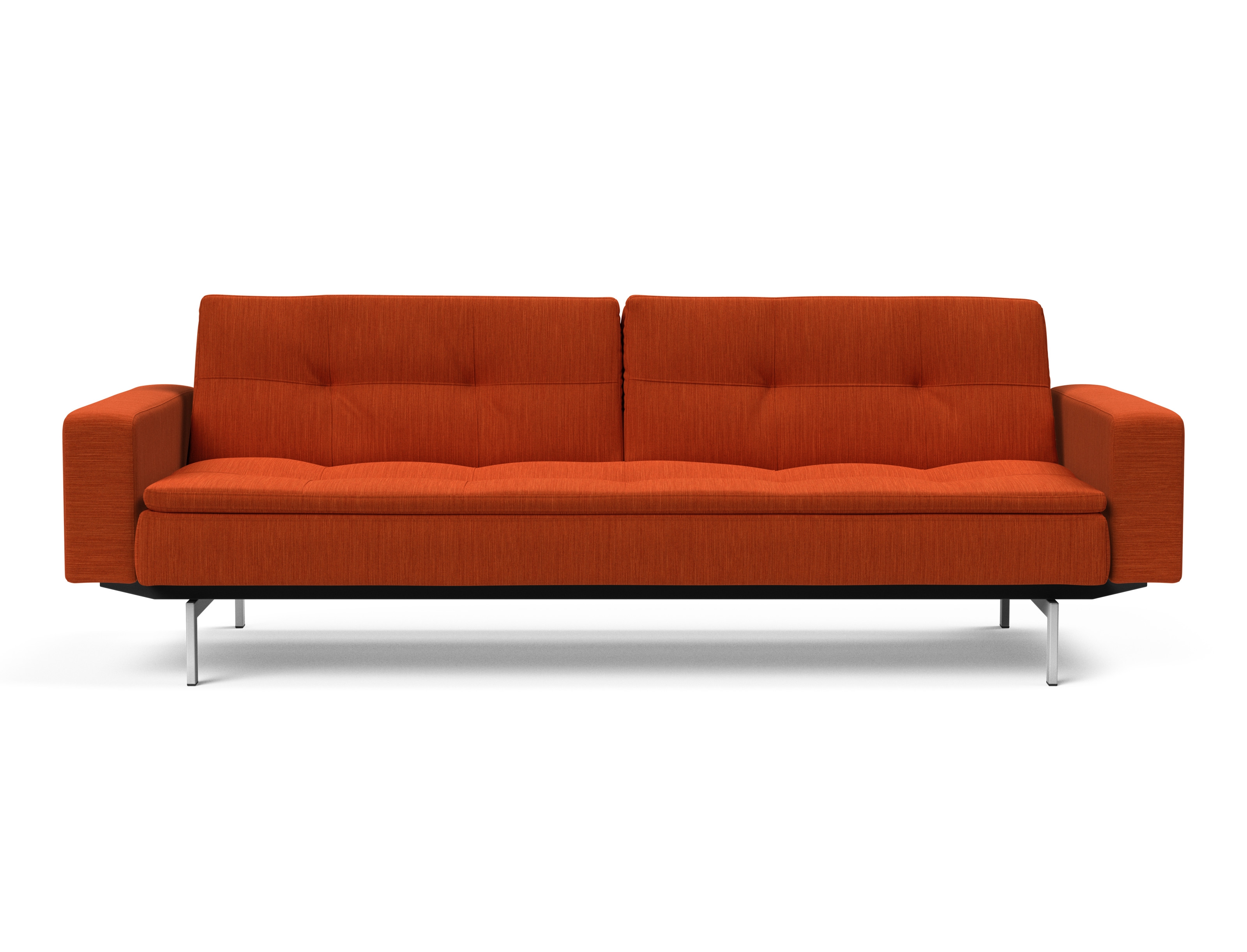 Dublexo Deluxe Fabric Sofa Bed w/Arms & Stainless Steel Legs