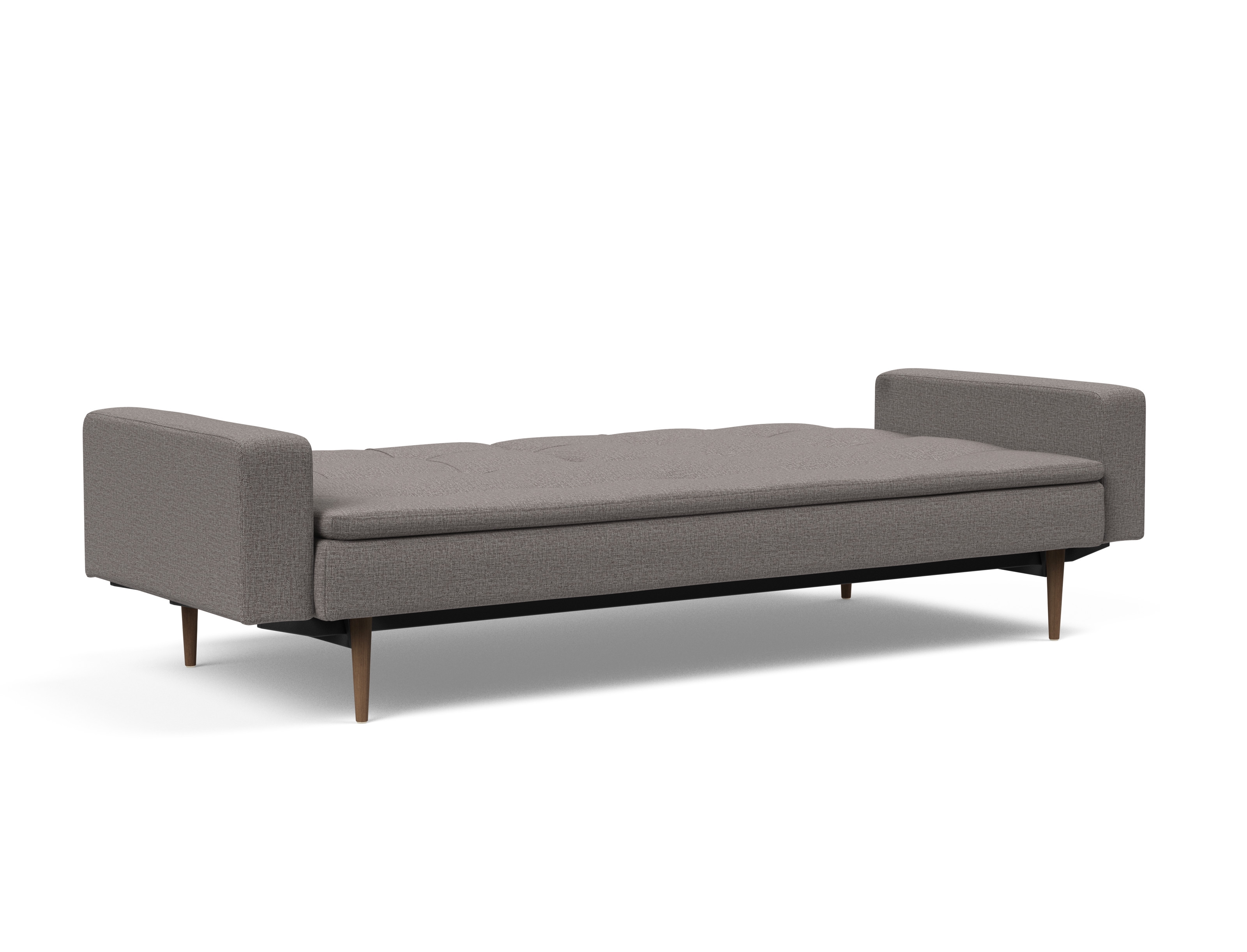 Dublexo Deluxe Fabric Sofa Bed w/Arms & Dark Wood Styletto Legs